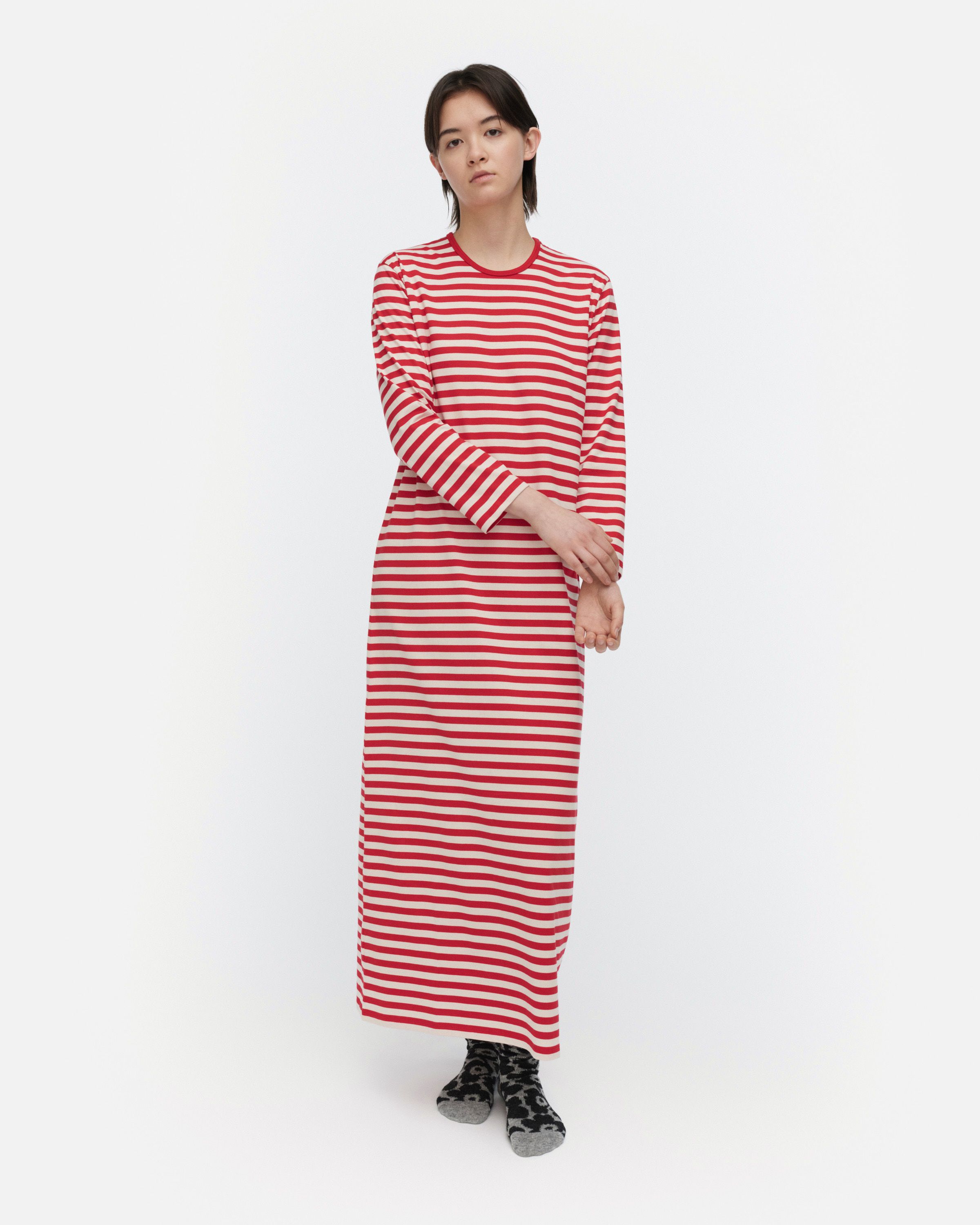marimekko Tasaraita Relaxed XS 赤白ストライプ marimekko Tasaraita Relaxed XS 赤白ストライプ