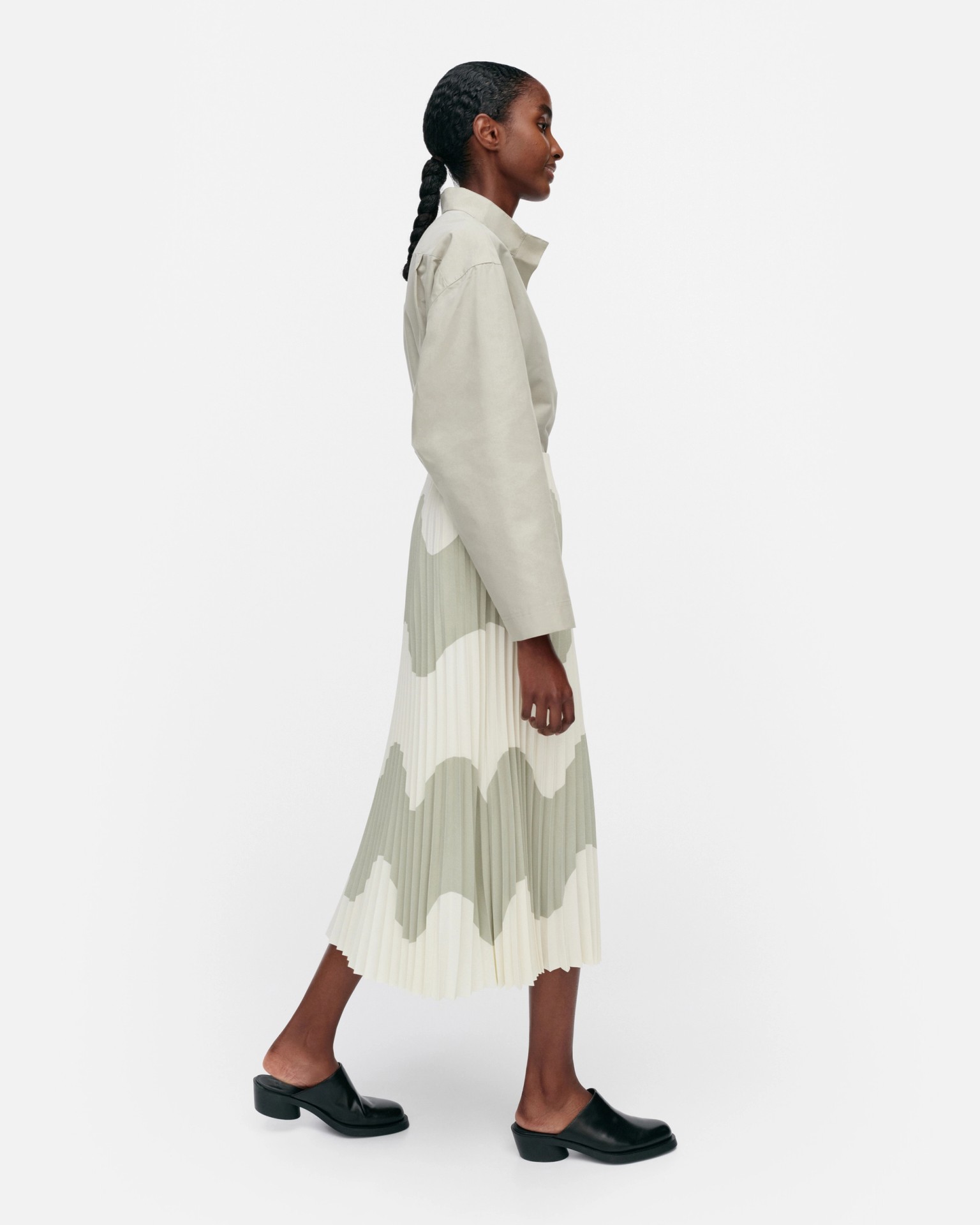Piiru Lokki, Skirt, greyish green, light green,