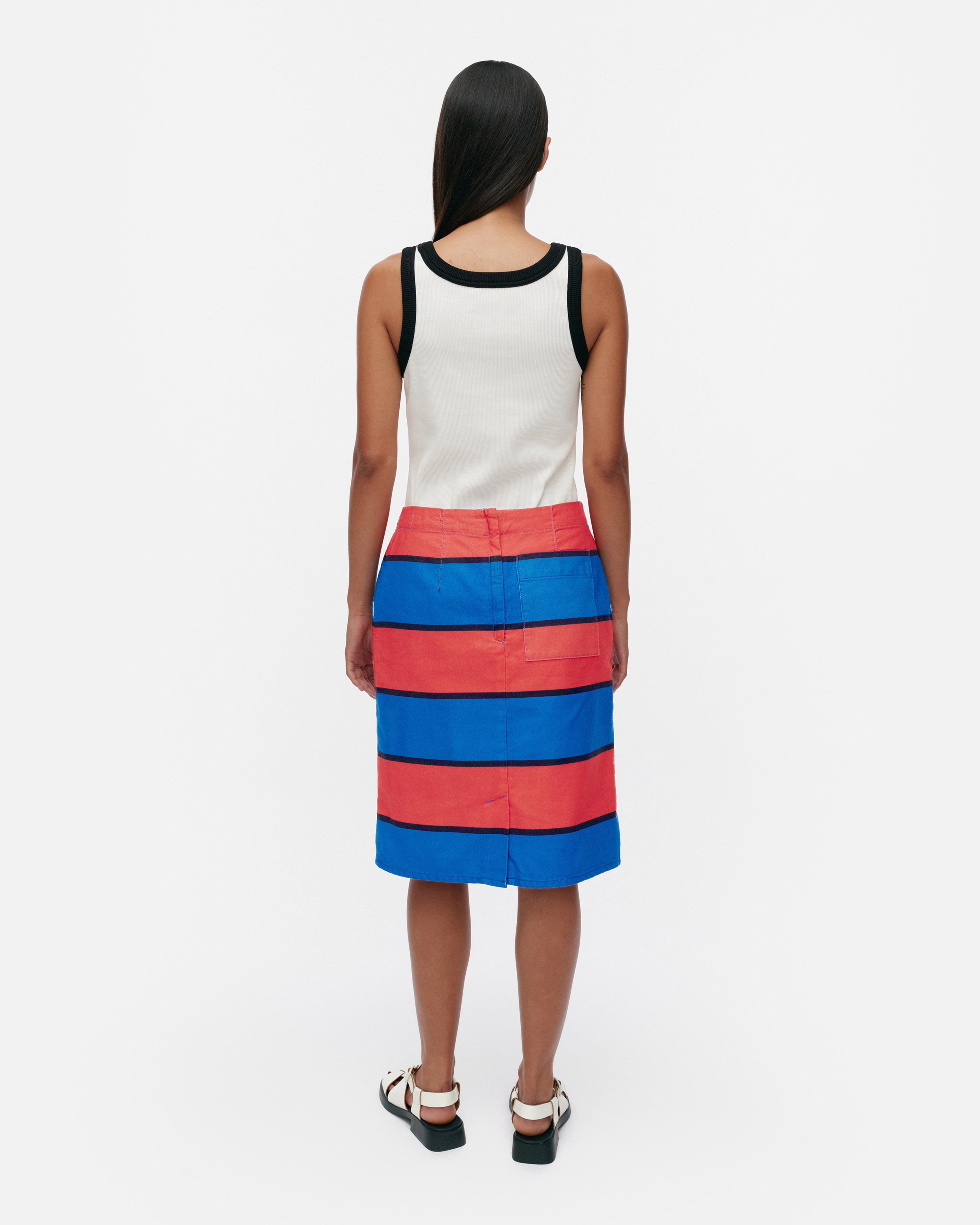 Alussa Galleria, Skirt, blue, red, black,