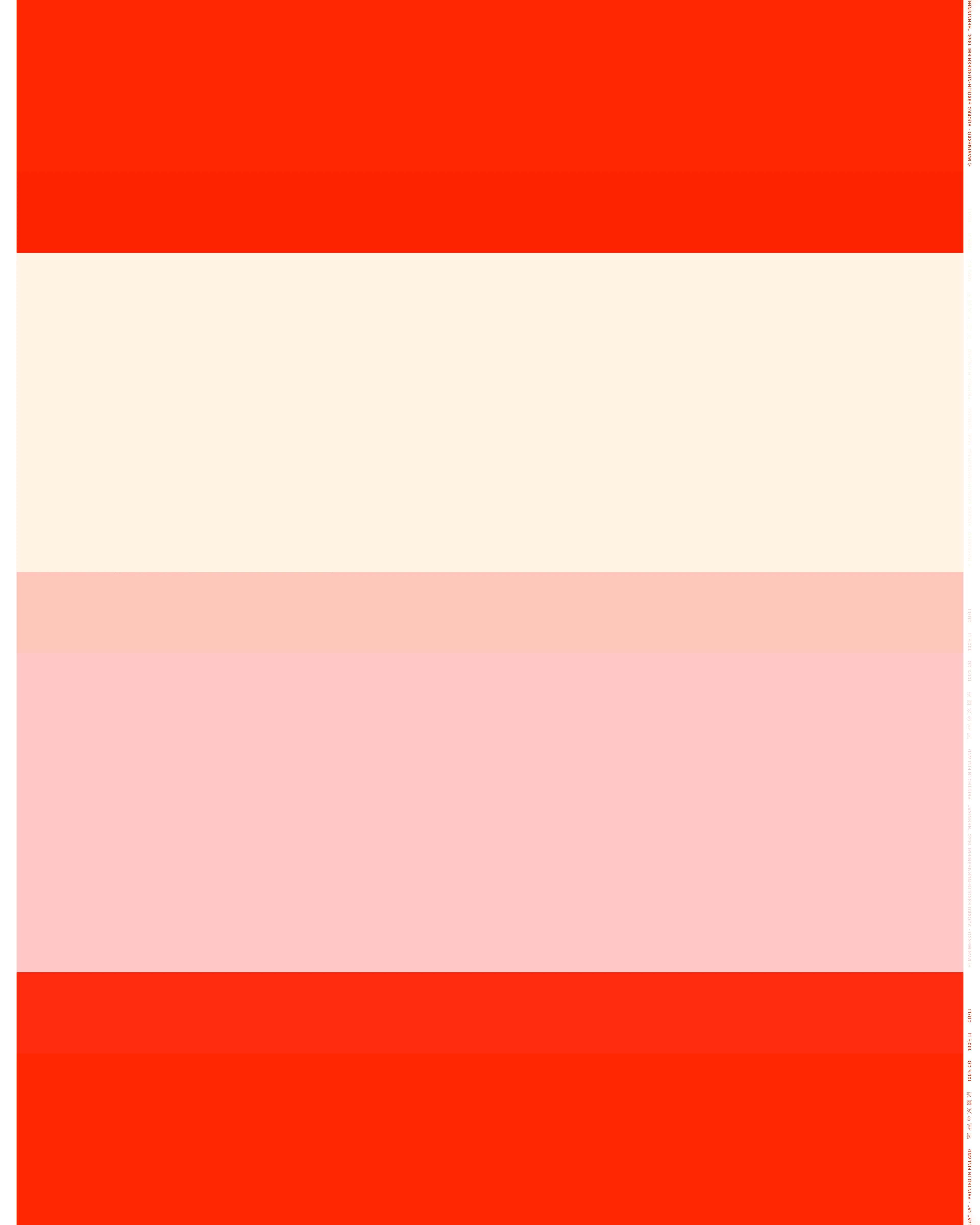 Hennika, Cotton fabric, orange red, pink, natural whit,