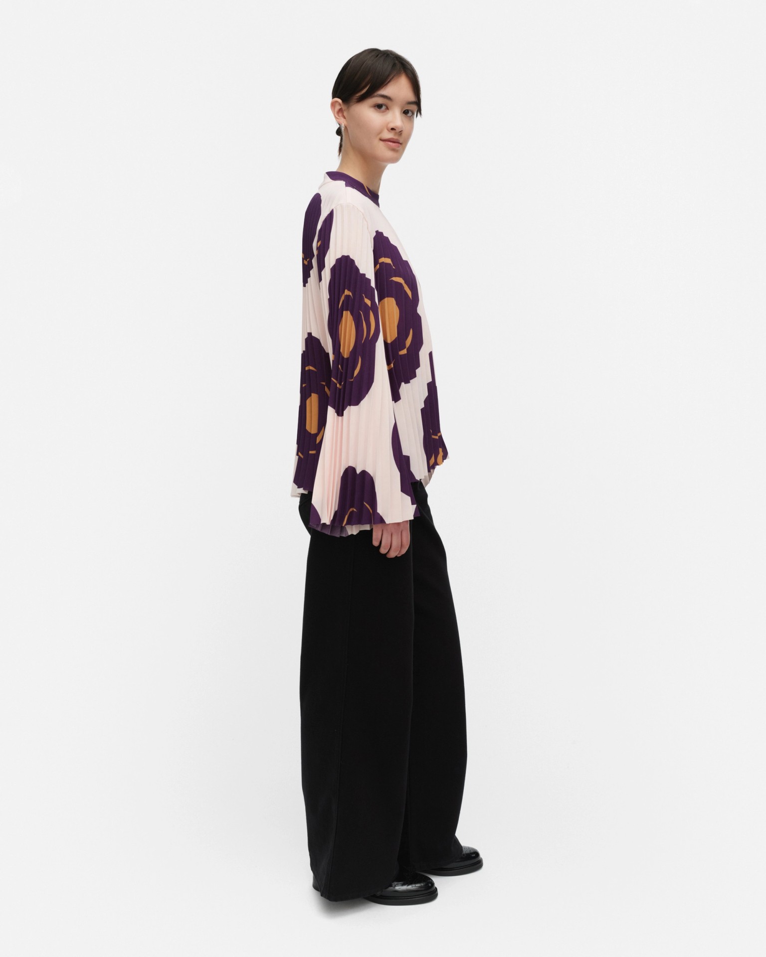 Duuri Tumma, Blouse, light pink, dark violet, brown,
