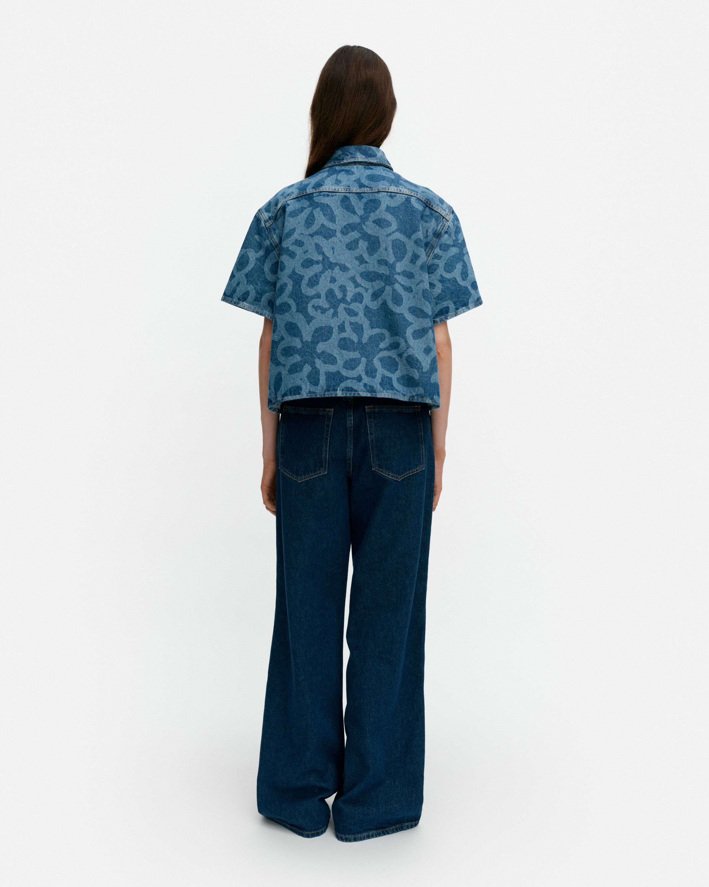 Maridenim Kuvata Kukka Shirt used indigo | Marimekko