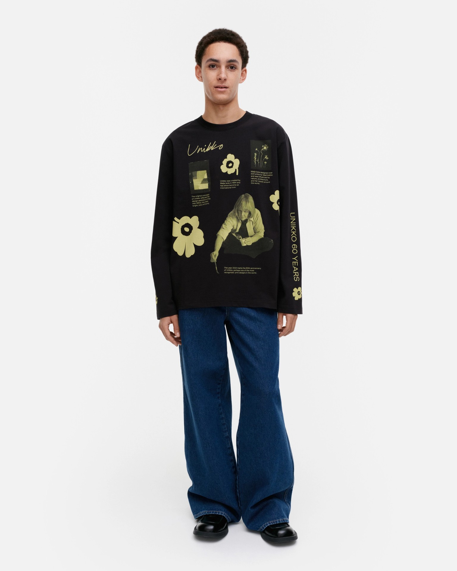 Biitti Unikko Tribute Placement, Kioski jersey shirt, black, light yellow,