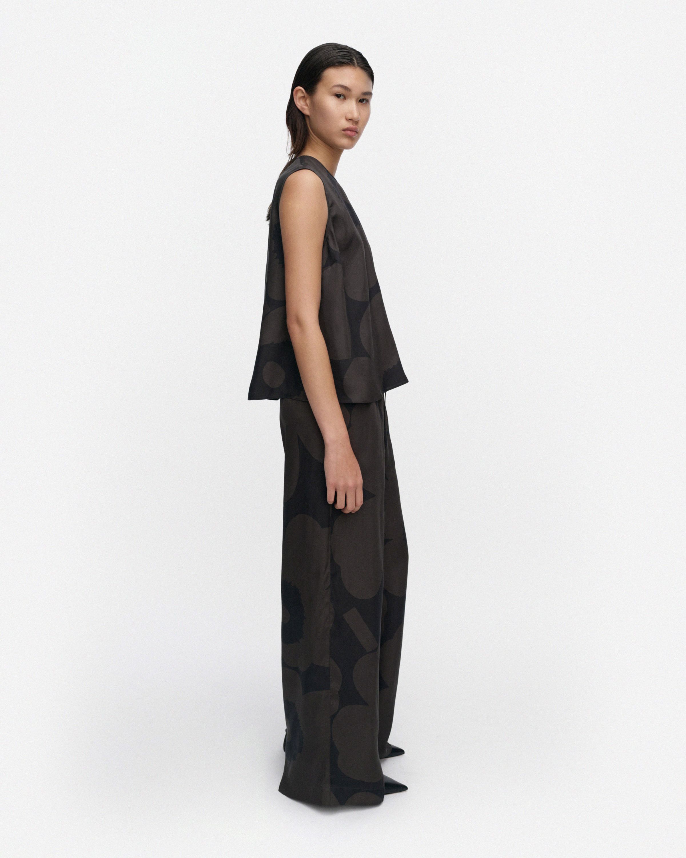 Sommitelma Unikko Top dark grey, black | Marimekko