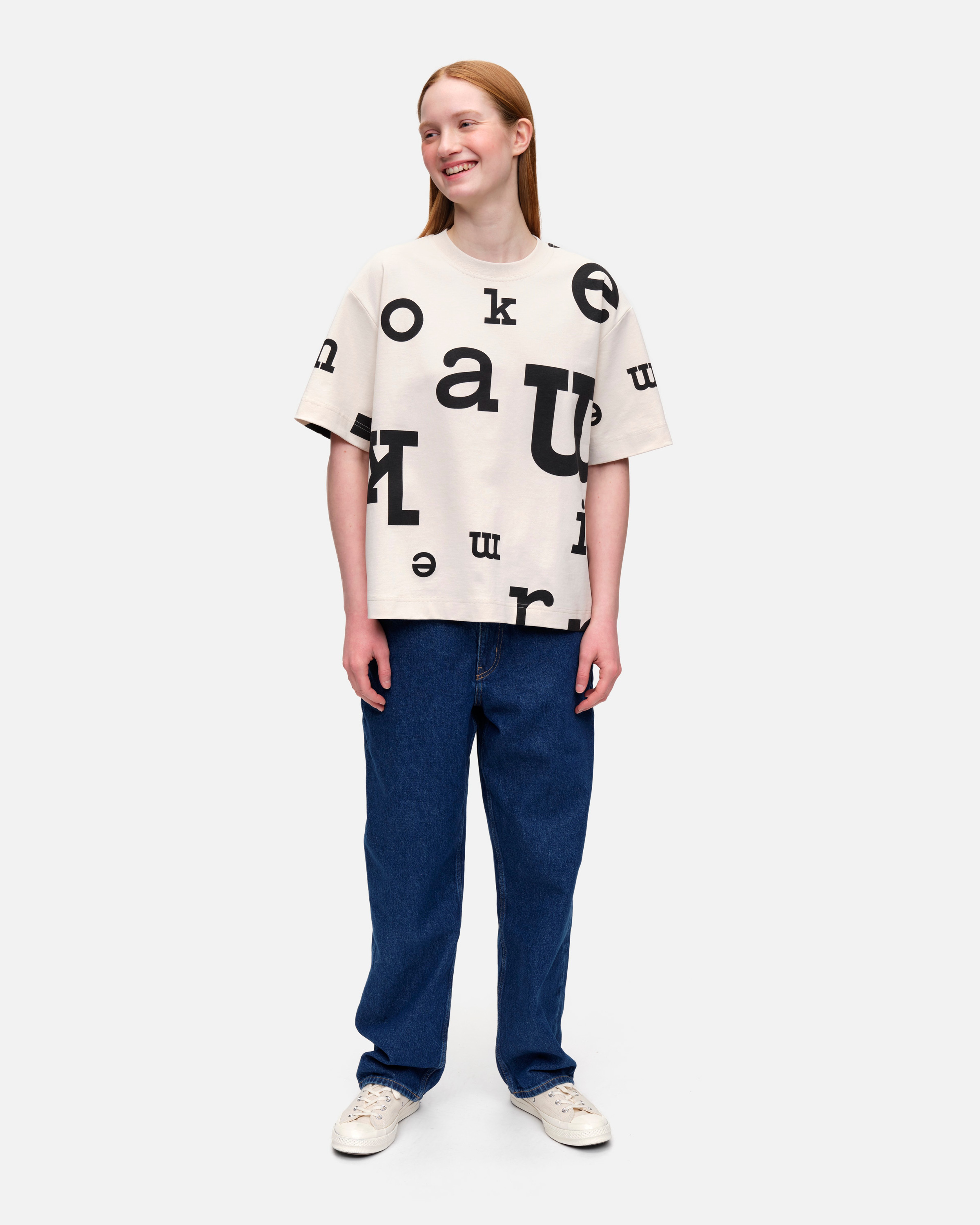 Veisto Marimerkki, T-shirt, off white, black,