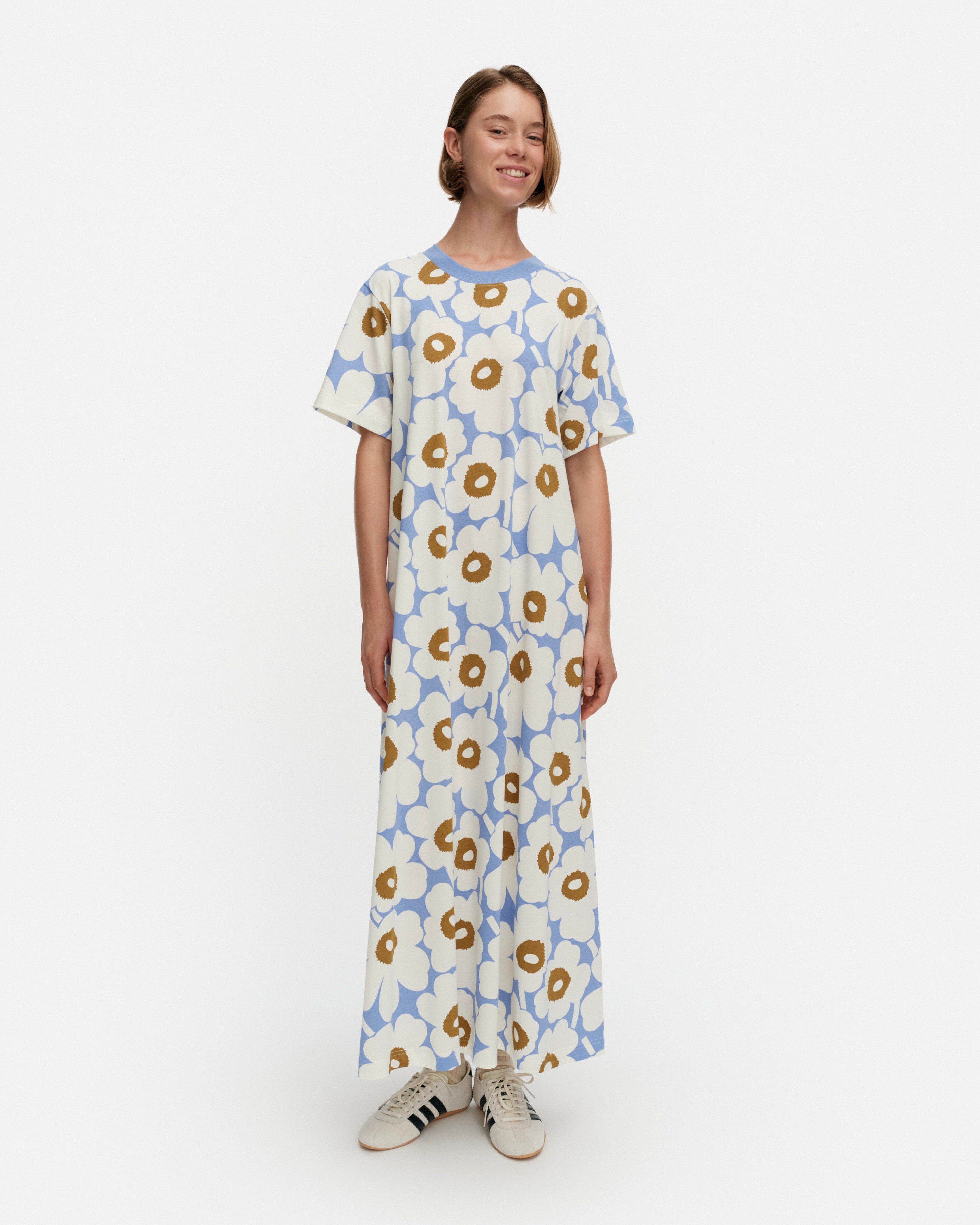 Koostua Unikko, Dress, white, blue, brown,