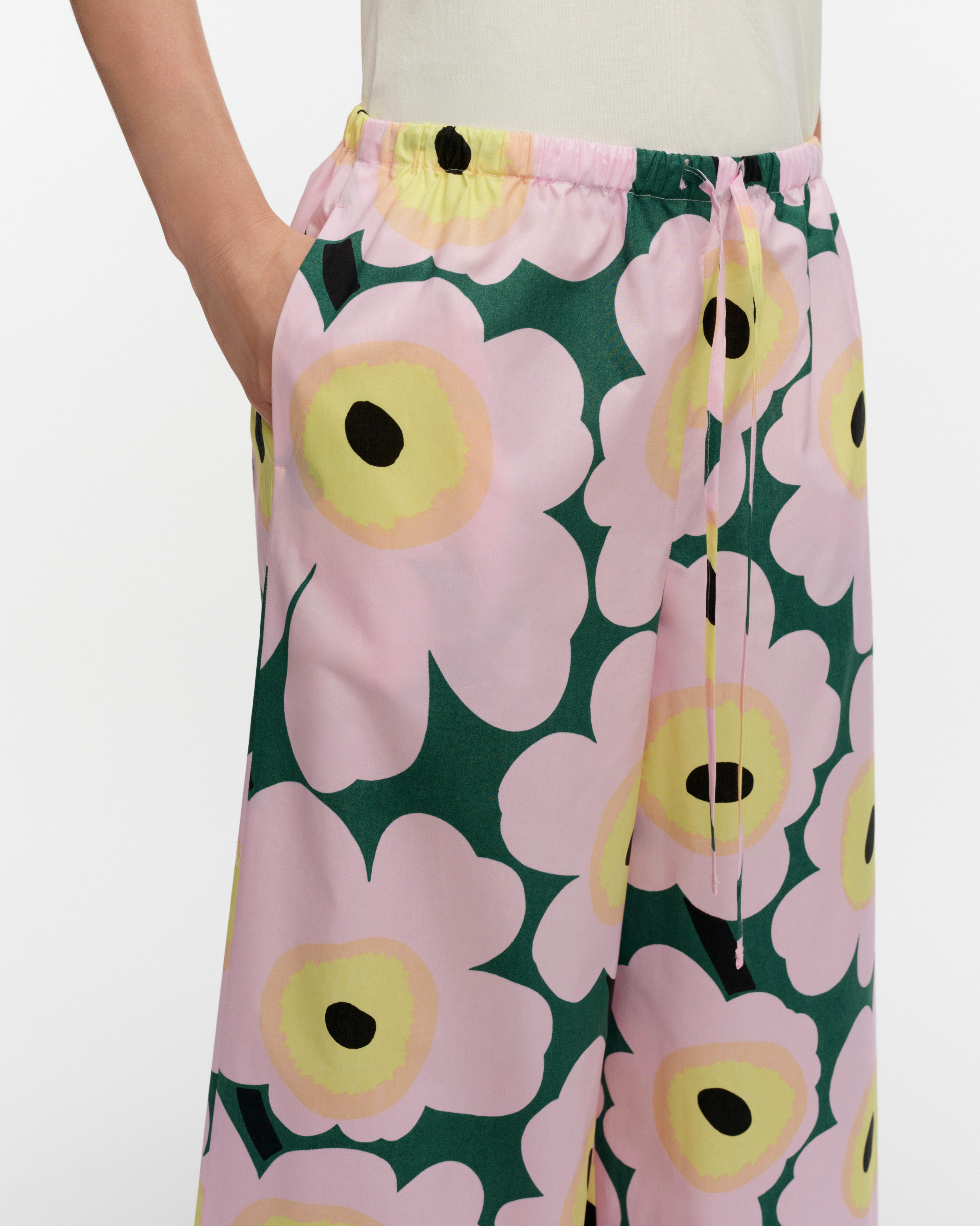 Puoti Unikko, Trousers, pink, green, yellow,