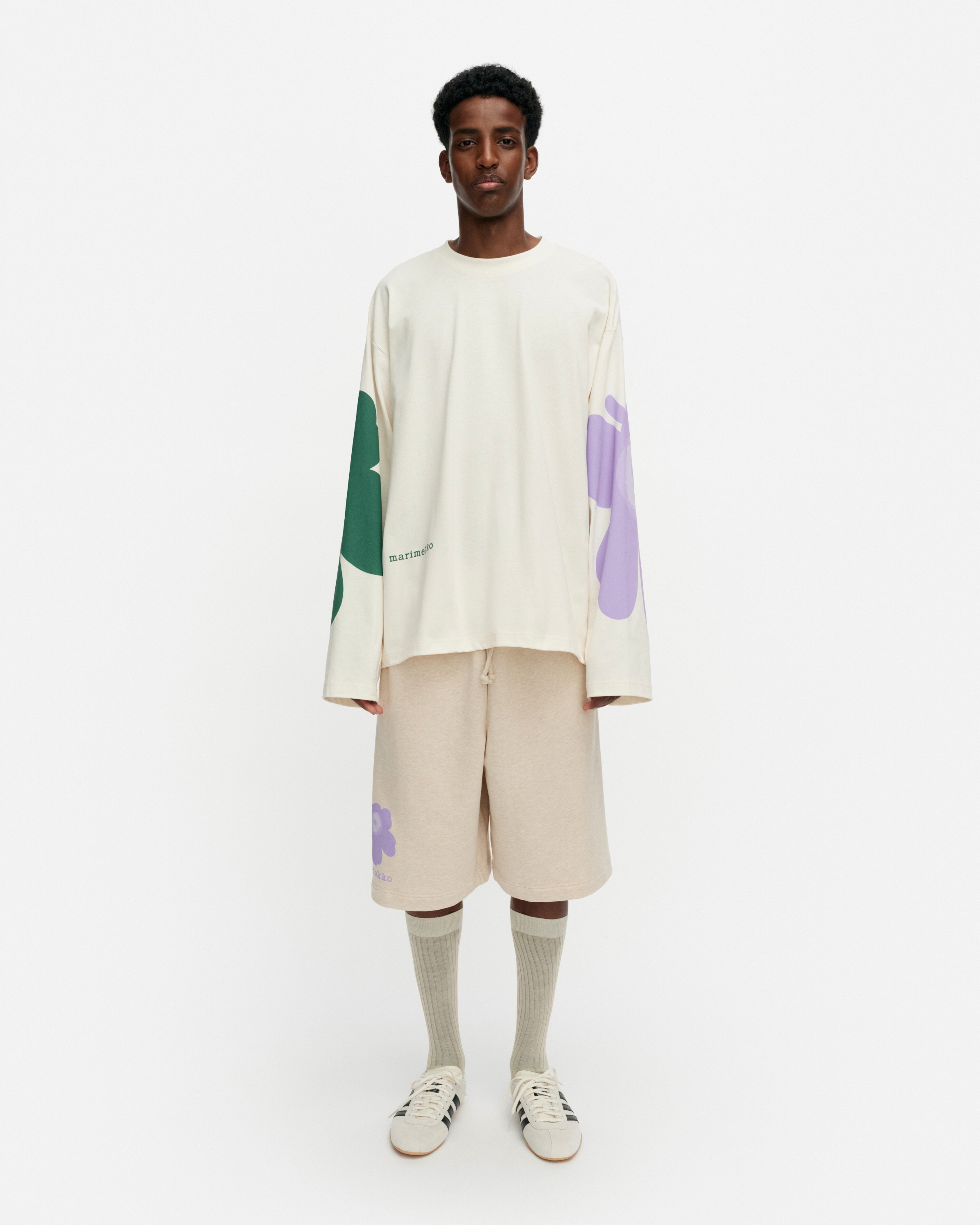 Siksak Unikko Placement, Kioski shirt, off white, lilac, green,