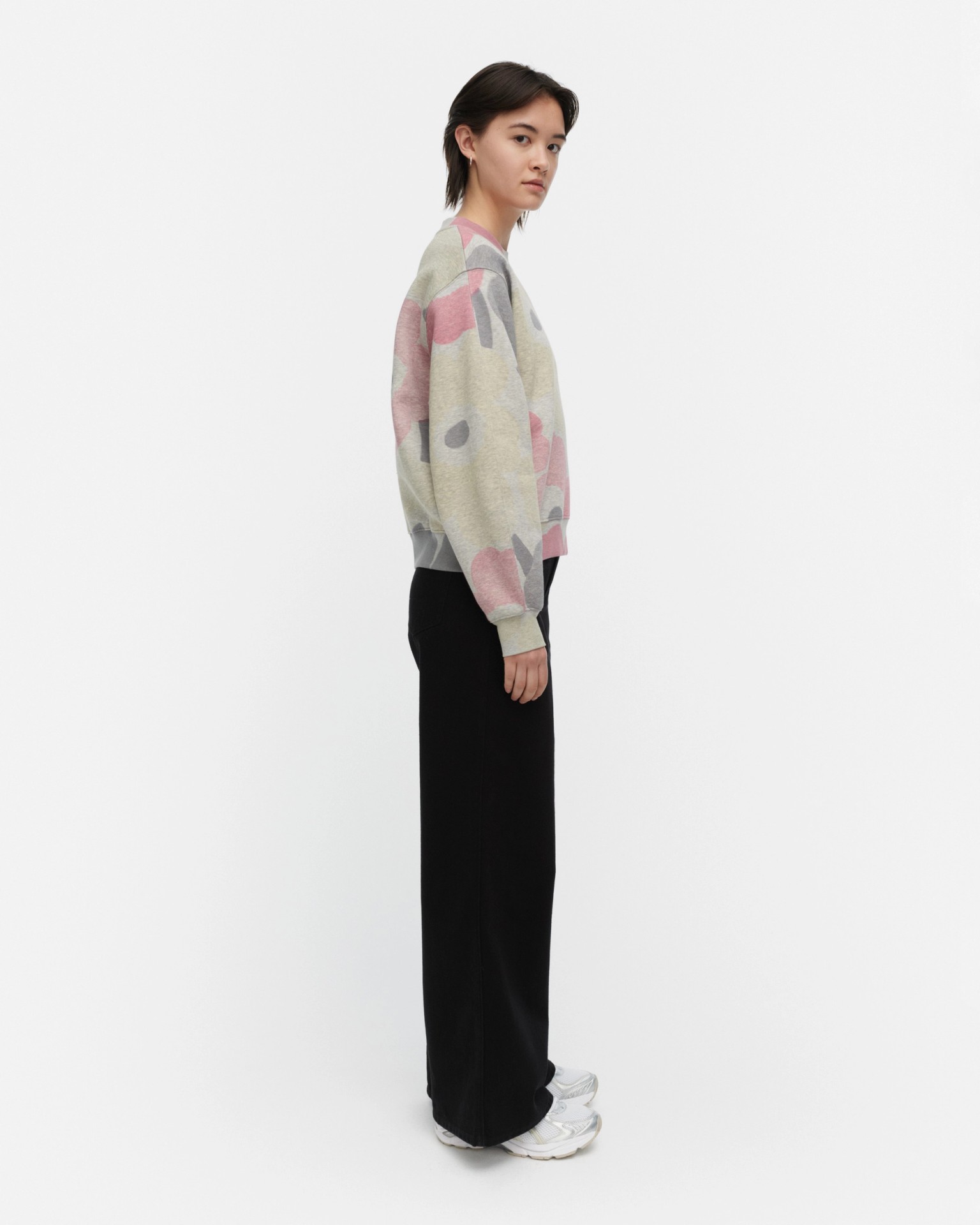 Trilce Unikko, Kioski sweatshirt, grey melange, pink, l. yellow,