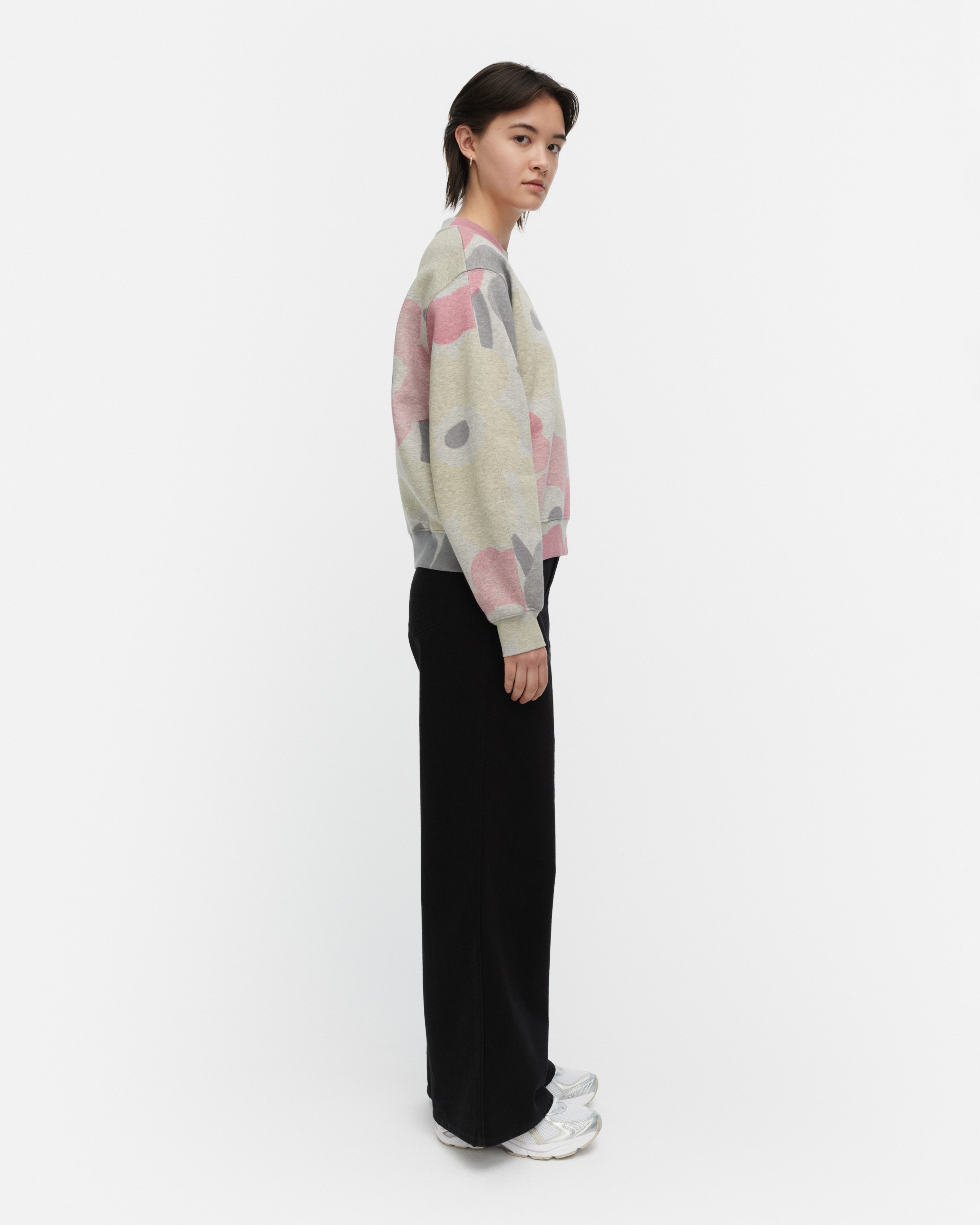 Trilce Unikko, Kioski sweatshirt, grey melange, pink, l. yellow,