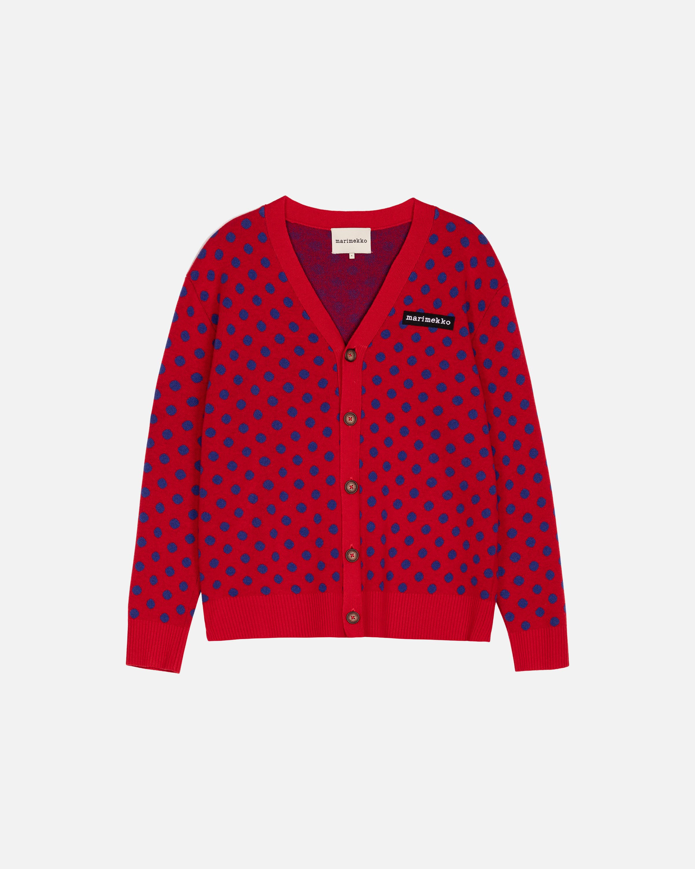 Rws Sif Pallo Kioski knitted cardigan red, blue | Marimekko