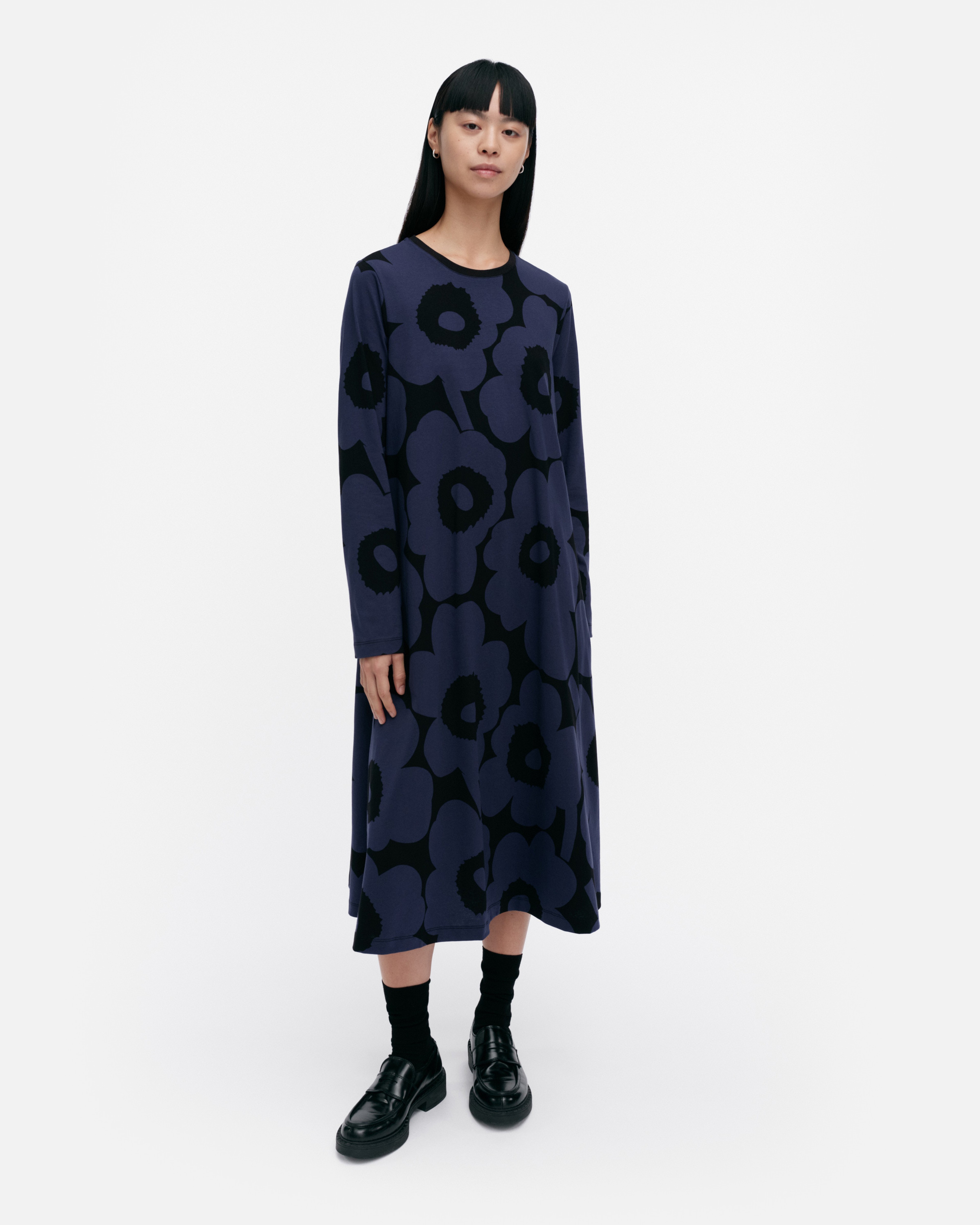 Lehtokielo Unikko, Dress, dark navy, black,