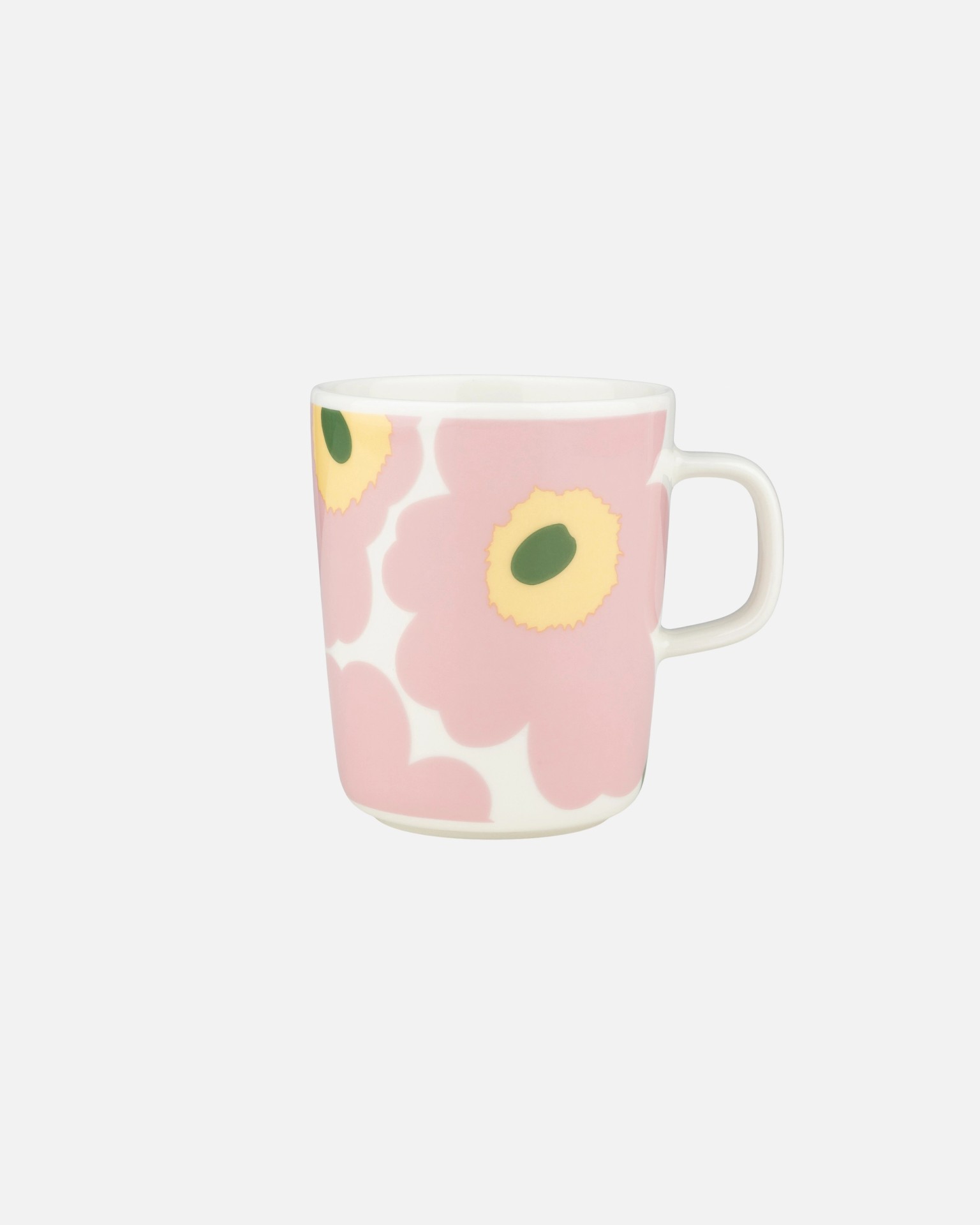 Oiva / Unikko, Mug, white, pink, lt.yellow, green,