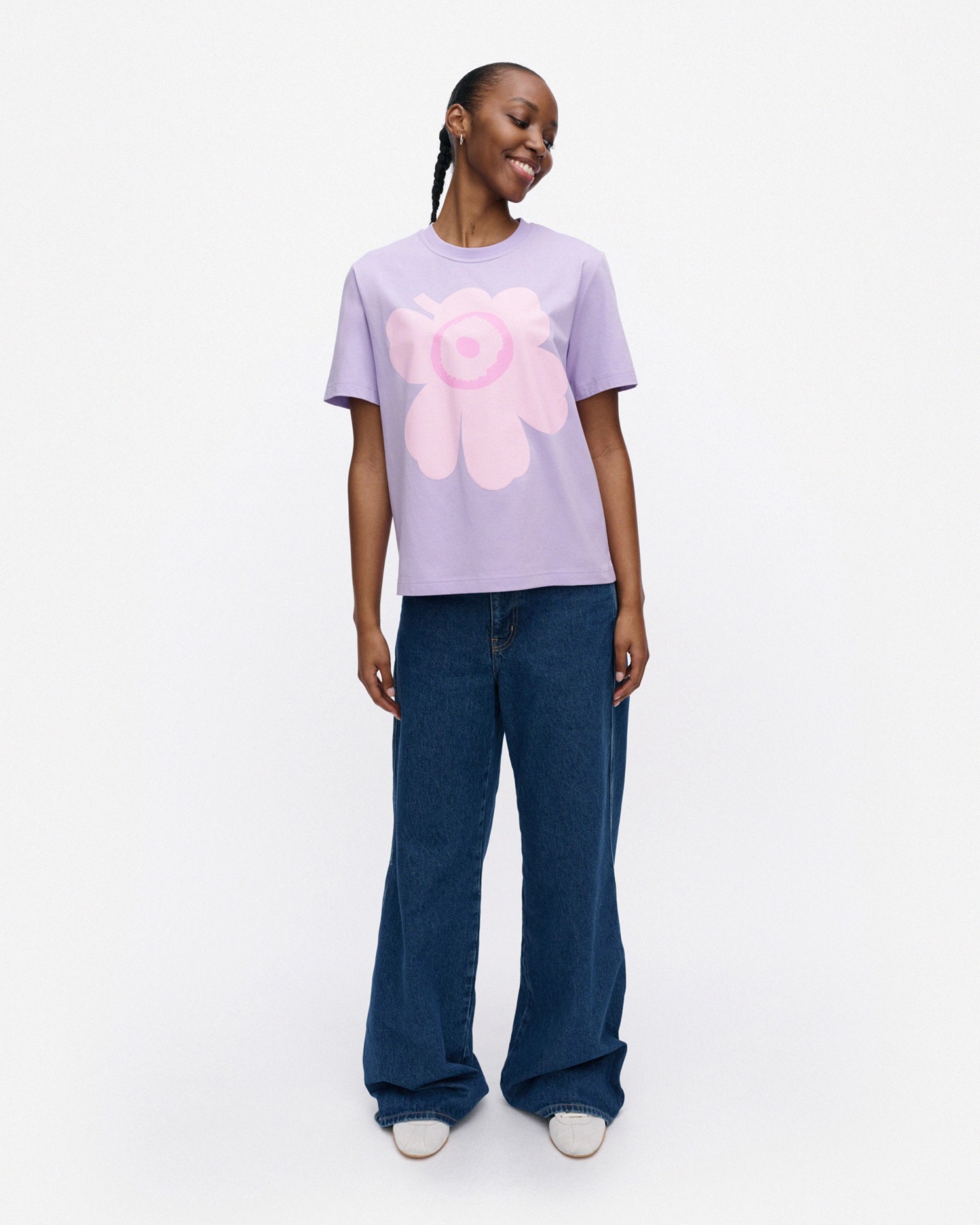 Else Unikko Placement, T-shirt, lilac, light pink,