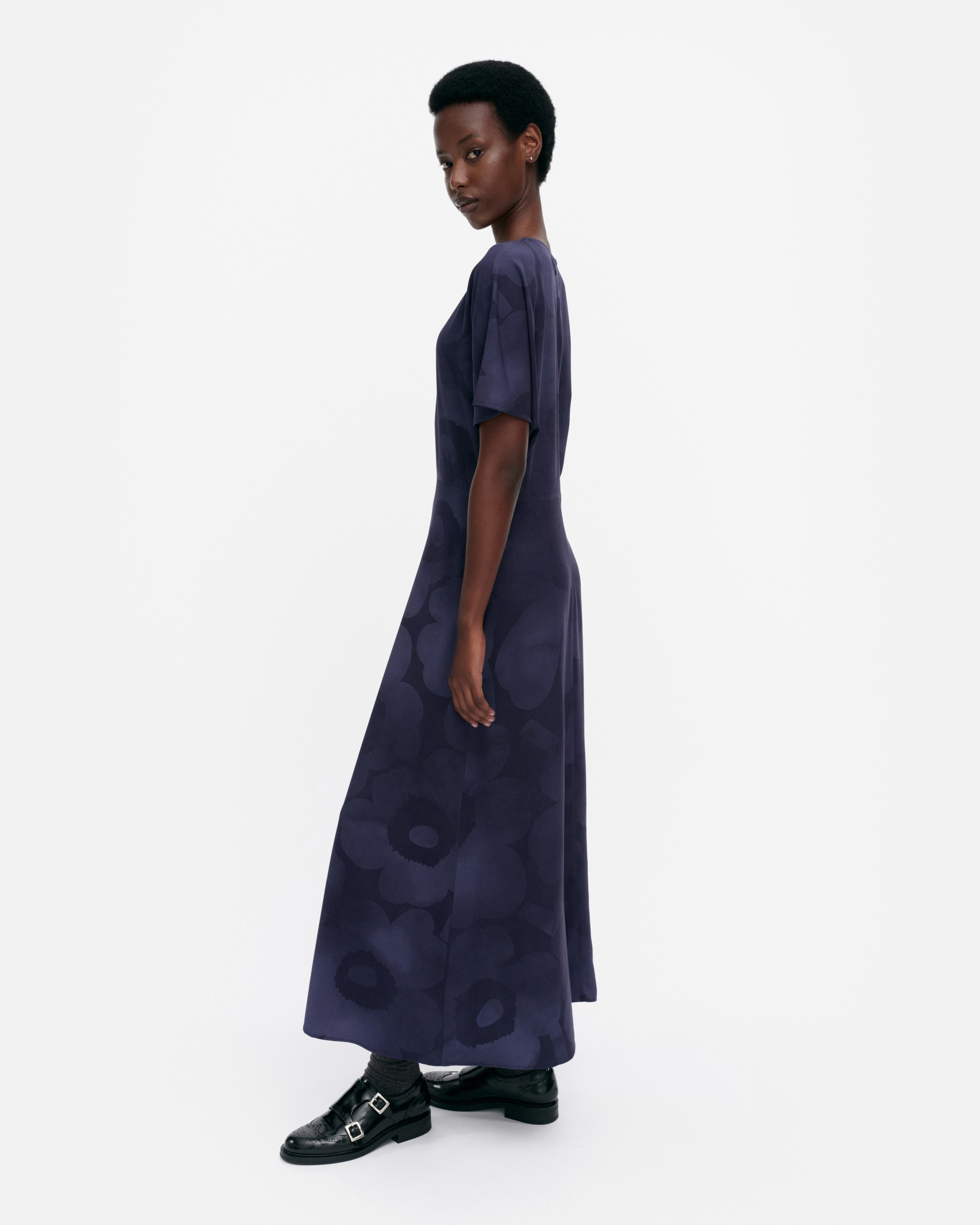 Heleä Akvarelli Unikko, Kleid, Dunkelblau, Blau,