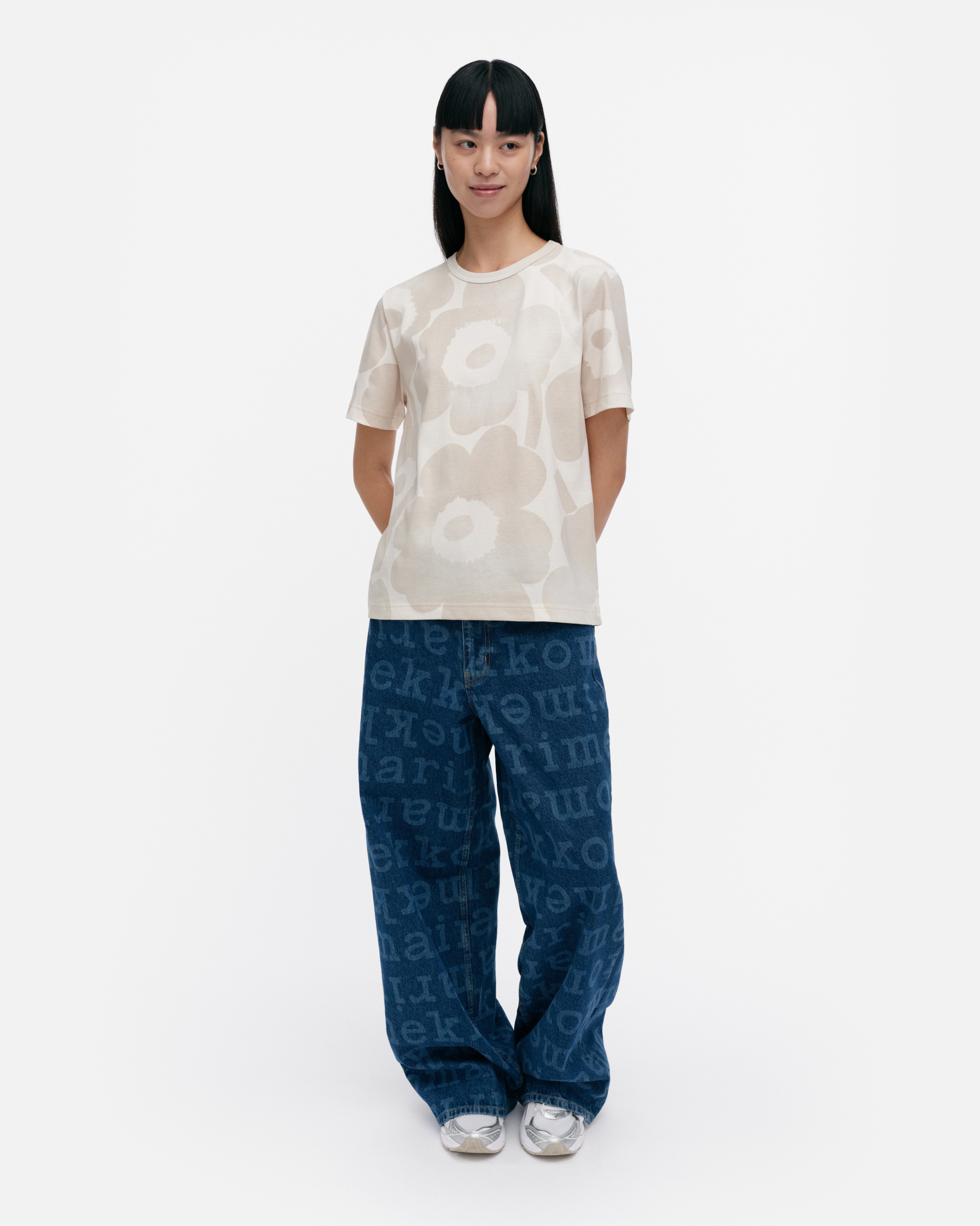 Erna Akvarelli Unikko, Kioski t-shirt, off white, beige,