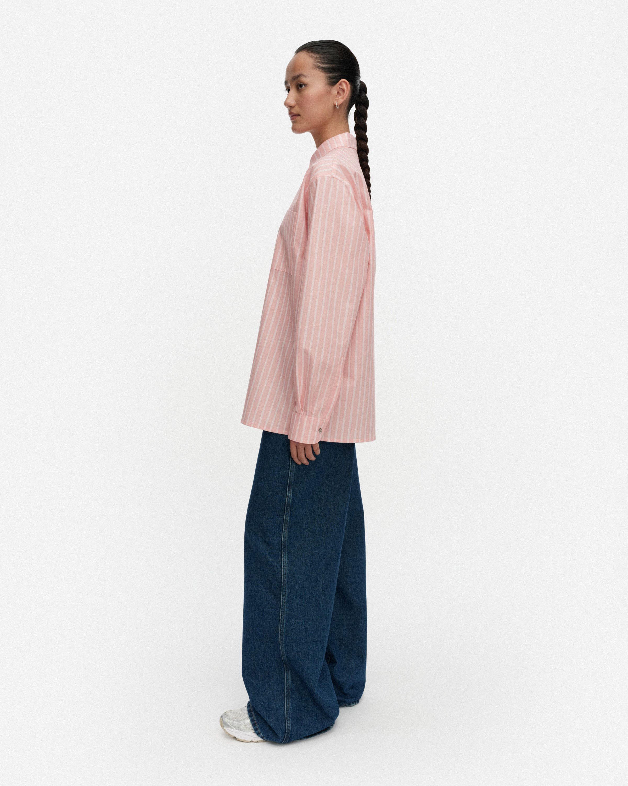 Jokapoika Kioski cotton shirt light pink, light pink | Marimekko