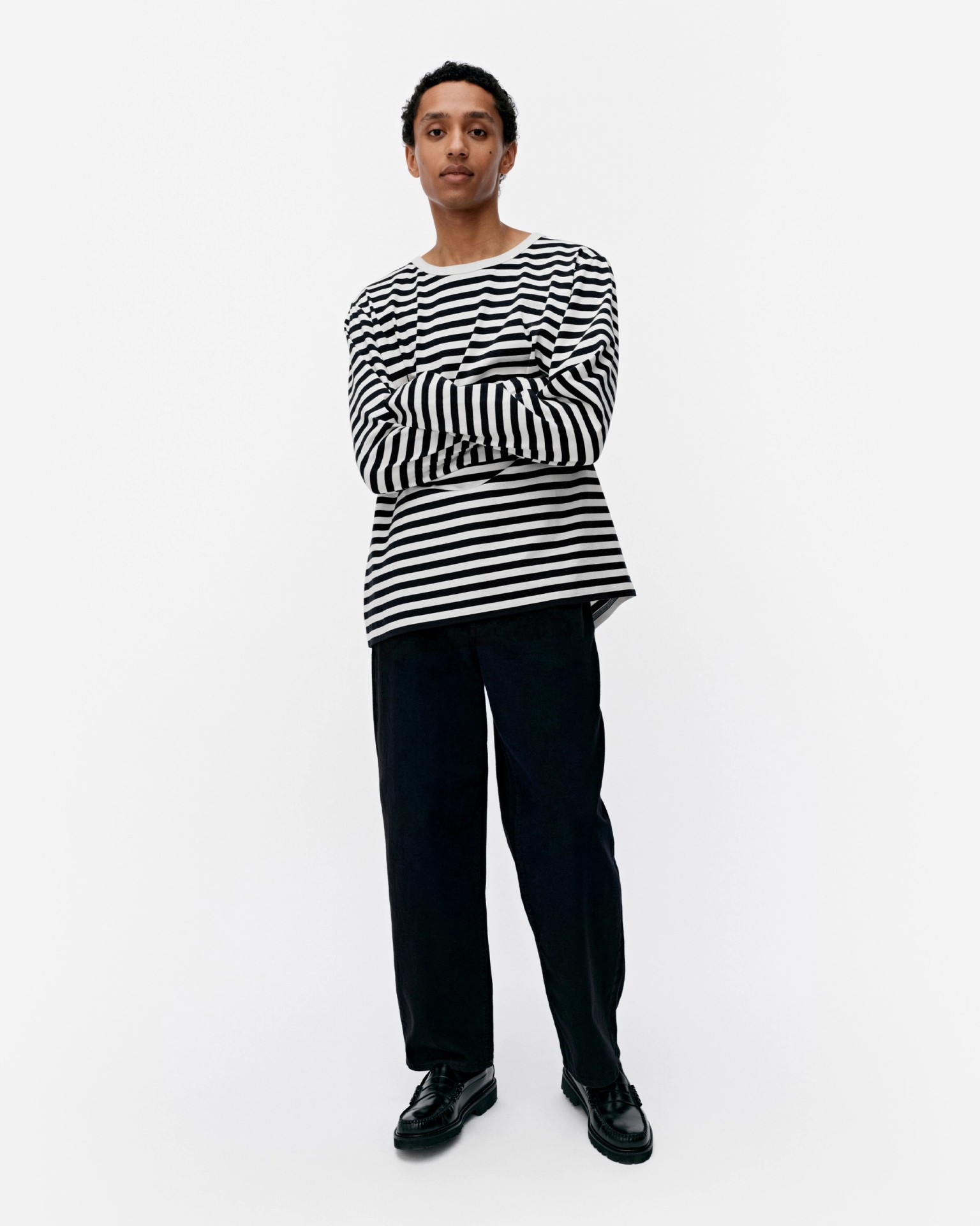 Tasaraita Unisex, Kioski jersey shirt, white, black,