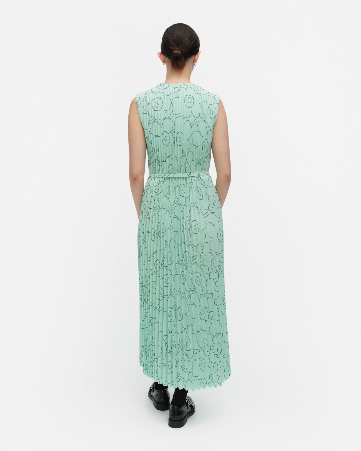 Juhlia Piirto Unikko, Dress, light turquoise, dark green,