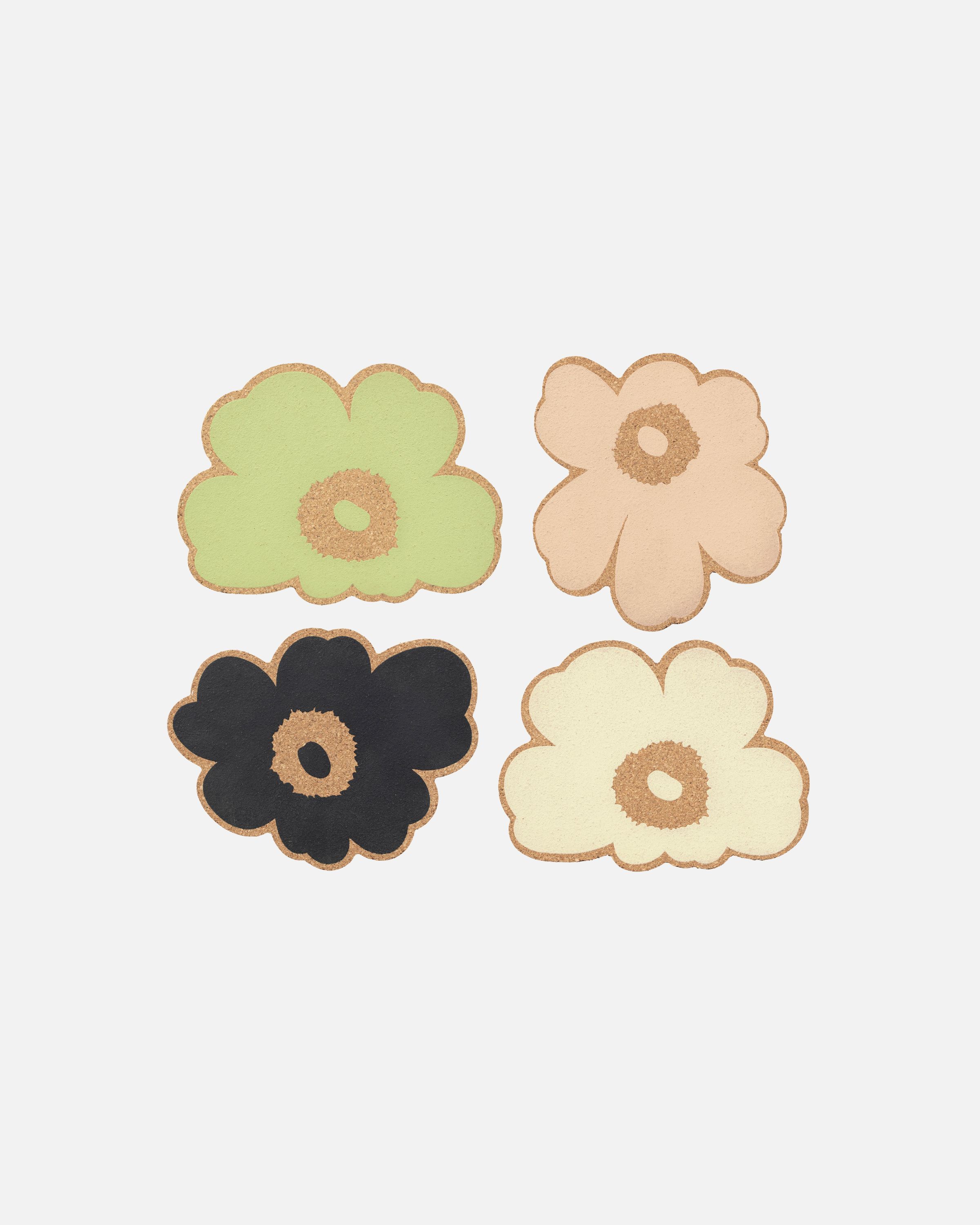 Unikko Cork coaster 4 pcs | Marimekko