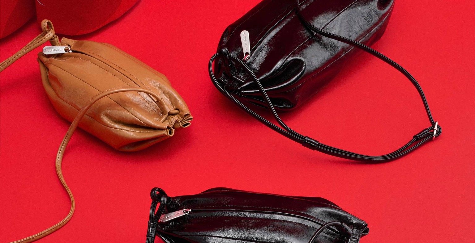 Karla bags placed on a red carpet.