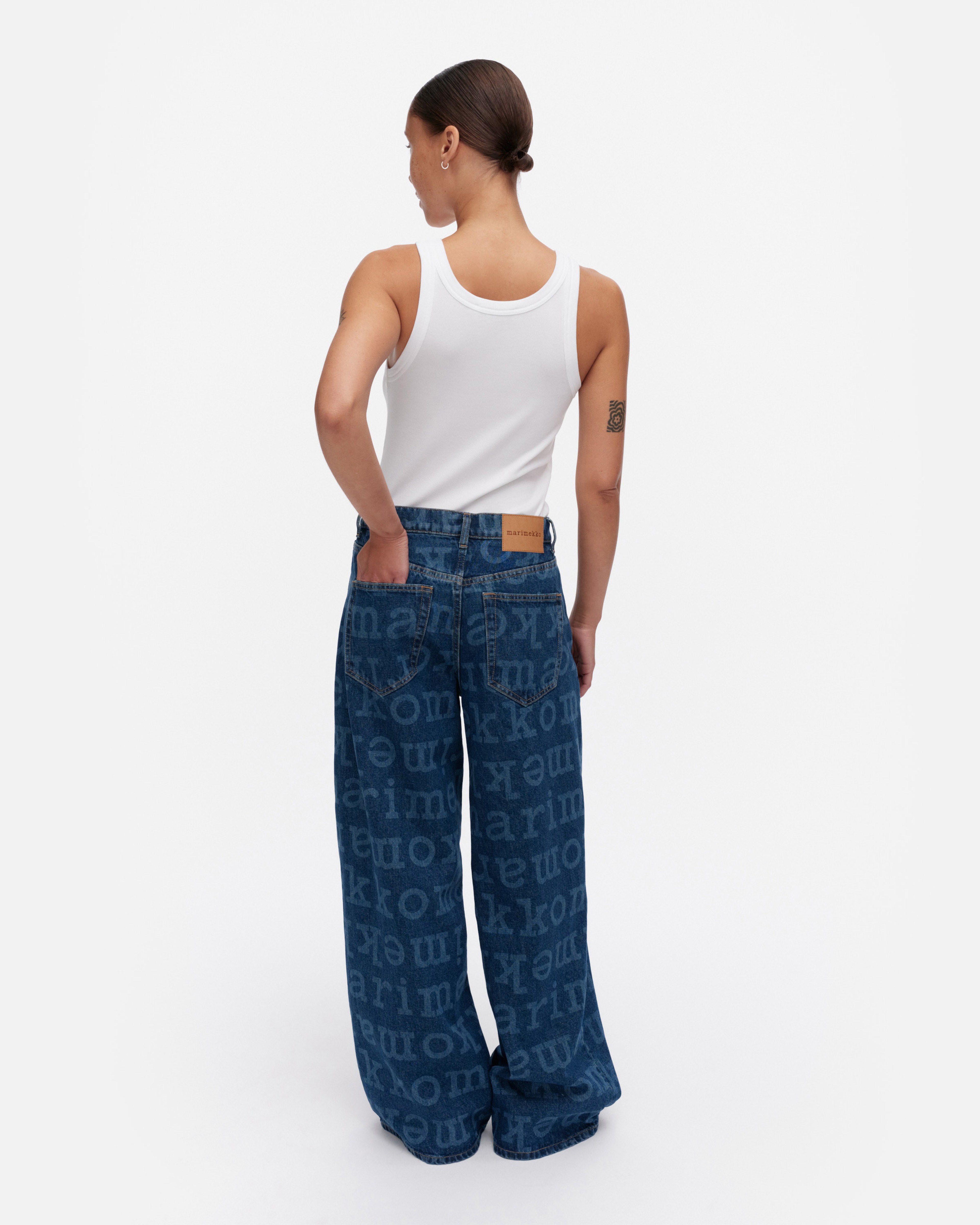 Maridenim Loose Logo S, Jean (longueur cheville), indigo moyen,