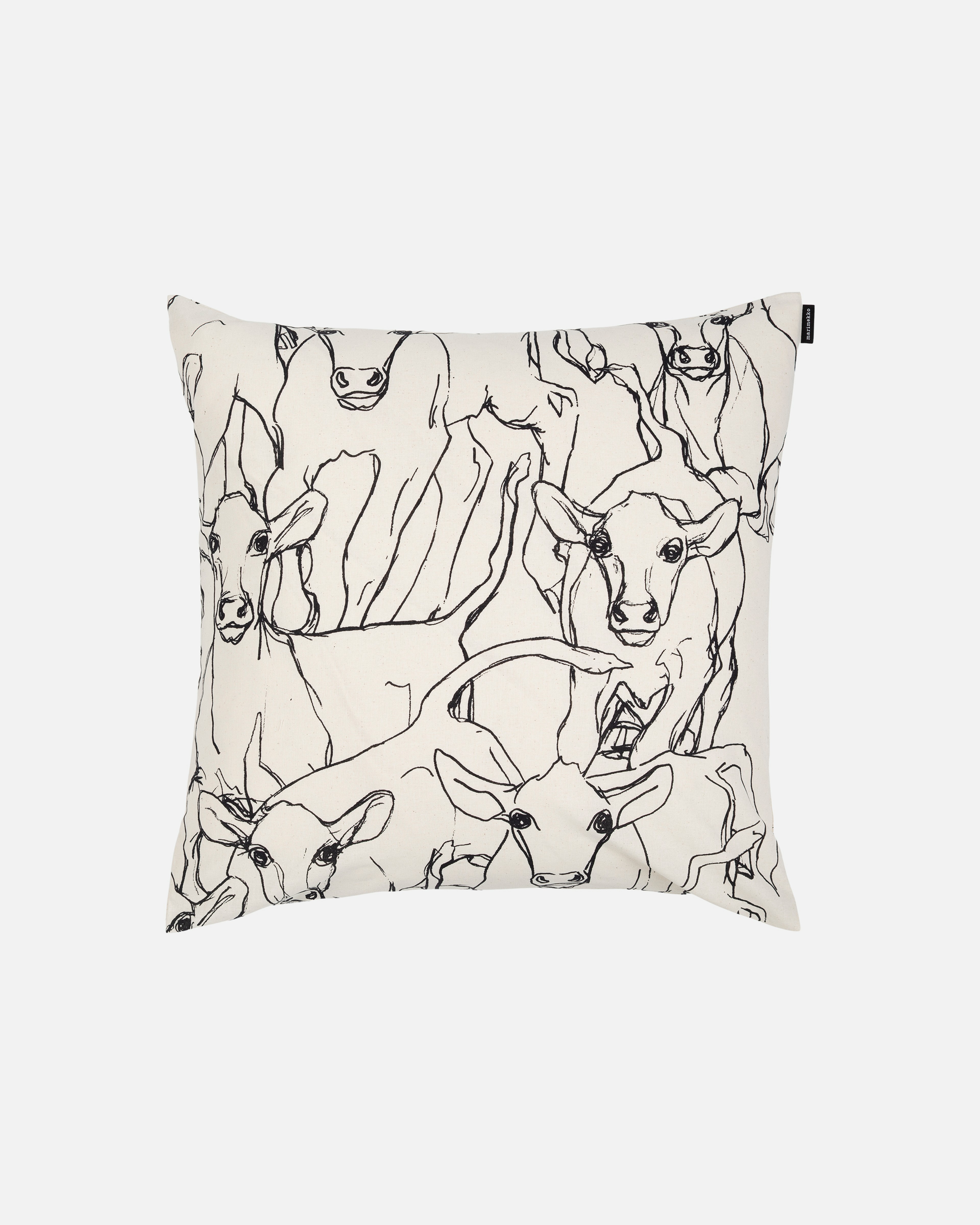 Iltavilli, Cushion cover 50x50 cm, off white, black,