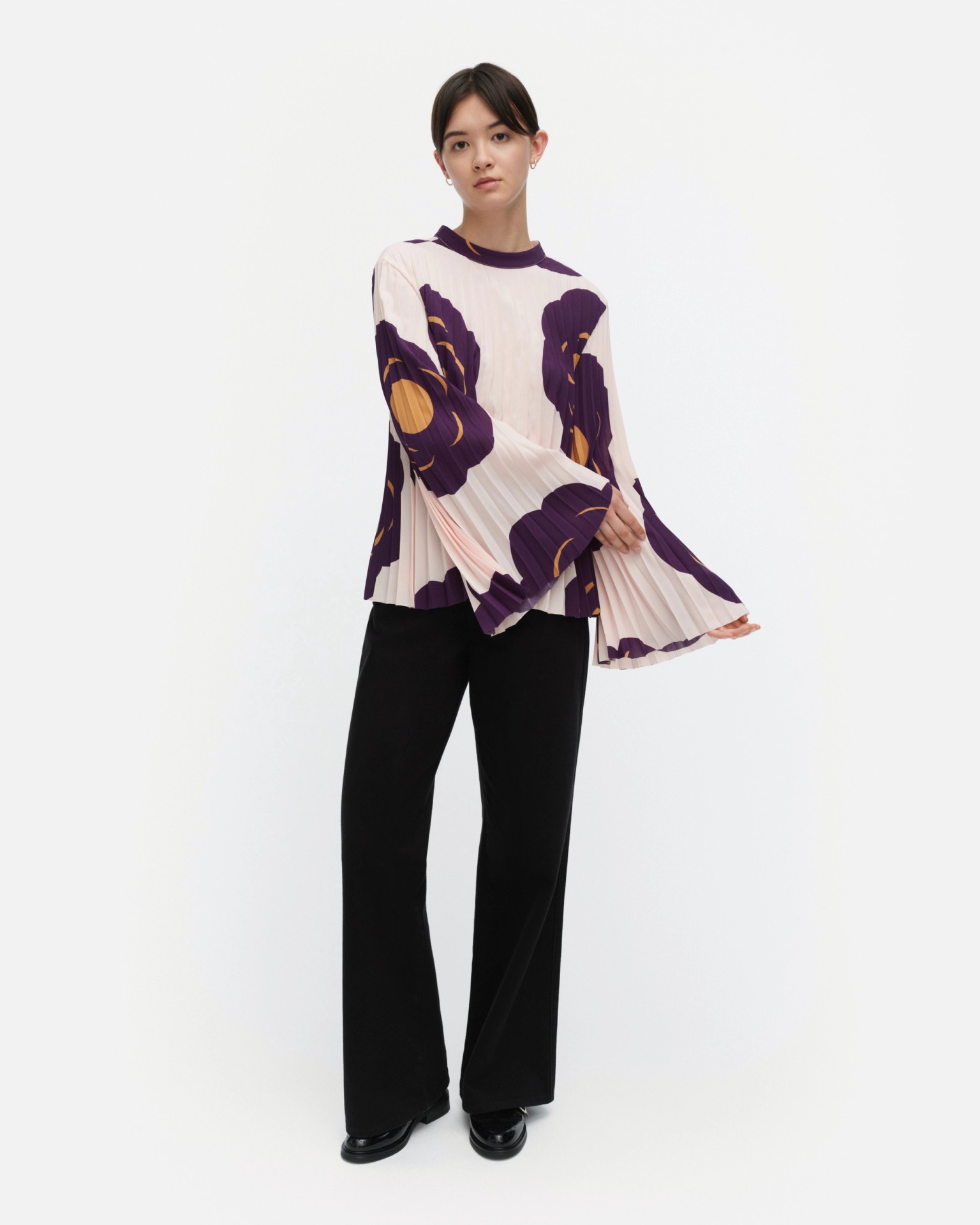 Duuri Tumma, Blouse, light pink, dark violet, brown,