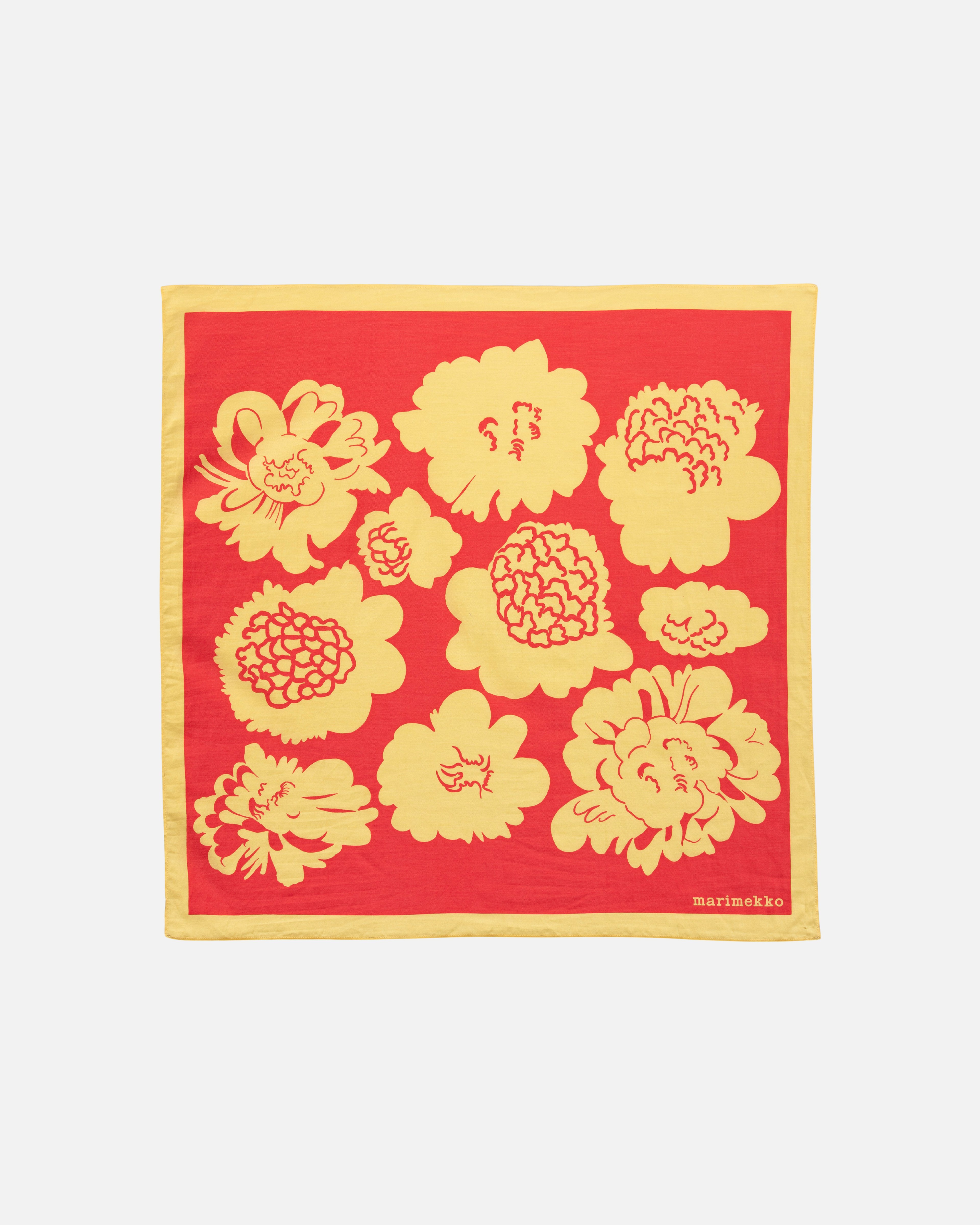 Keskiö Pioni, Scarf, red, light yellow,