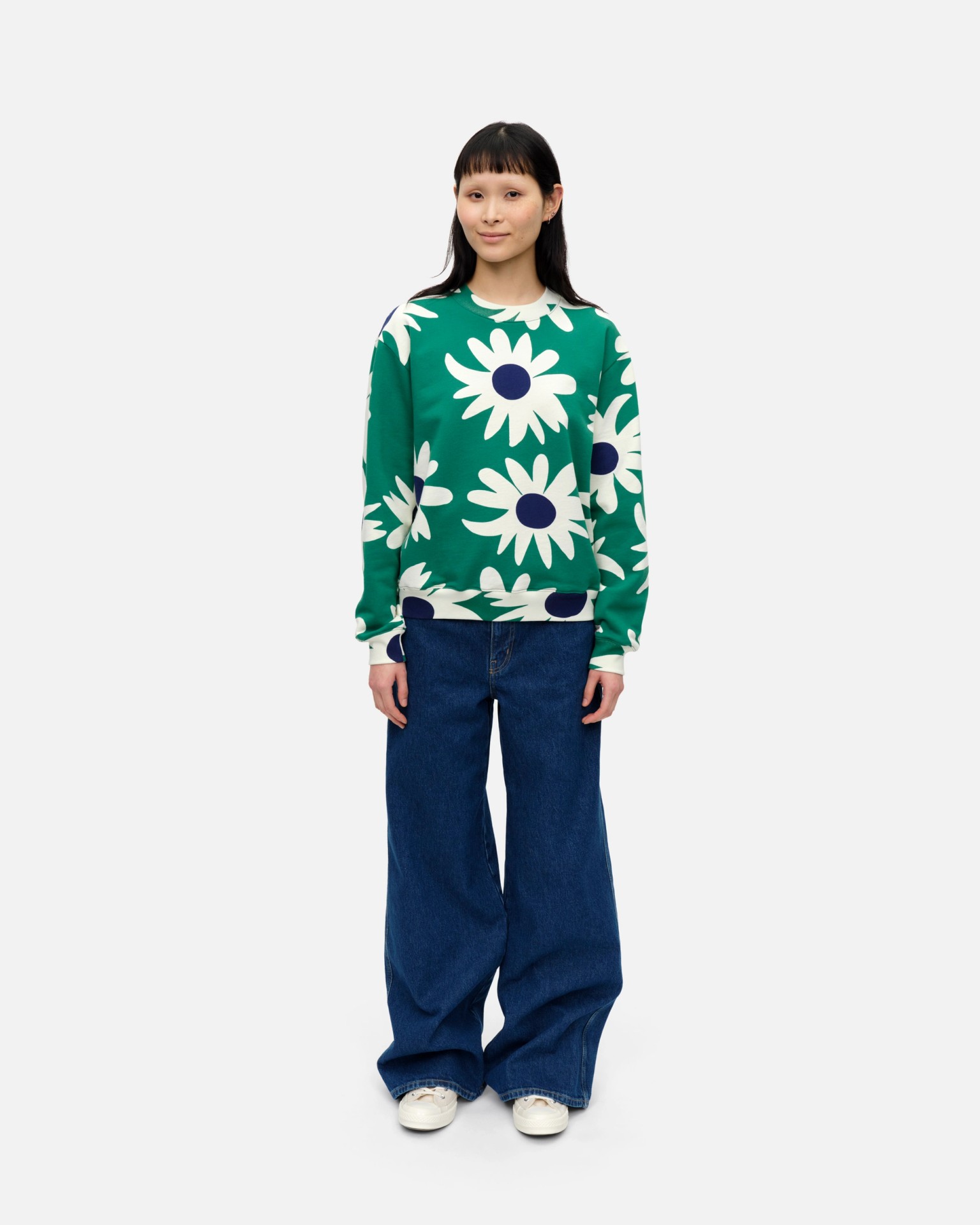Lieko Rakastaa ei rakasta, Sweatshirt, green, dark blue, off white,