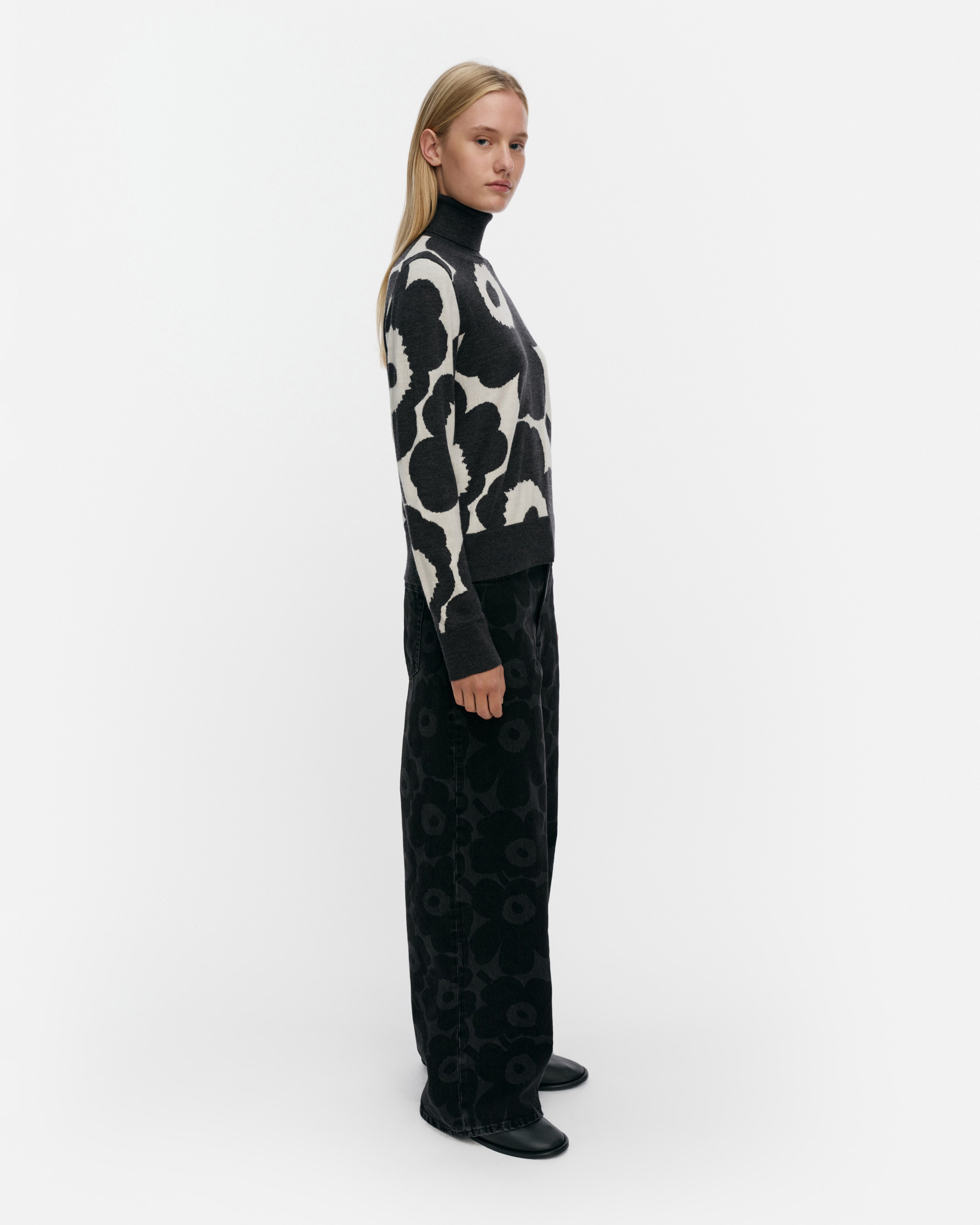 RWS Sopimus Unikko, Knitted pullover, off white, dark grey,
