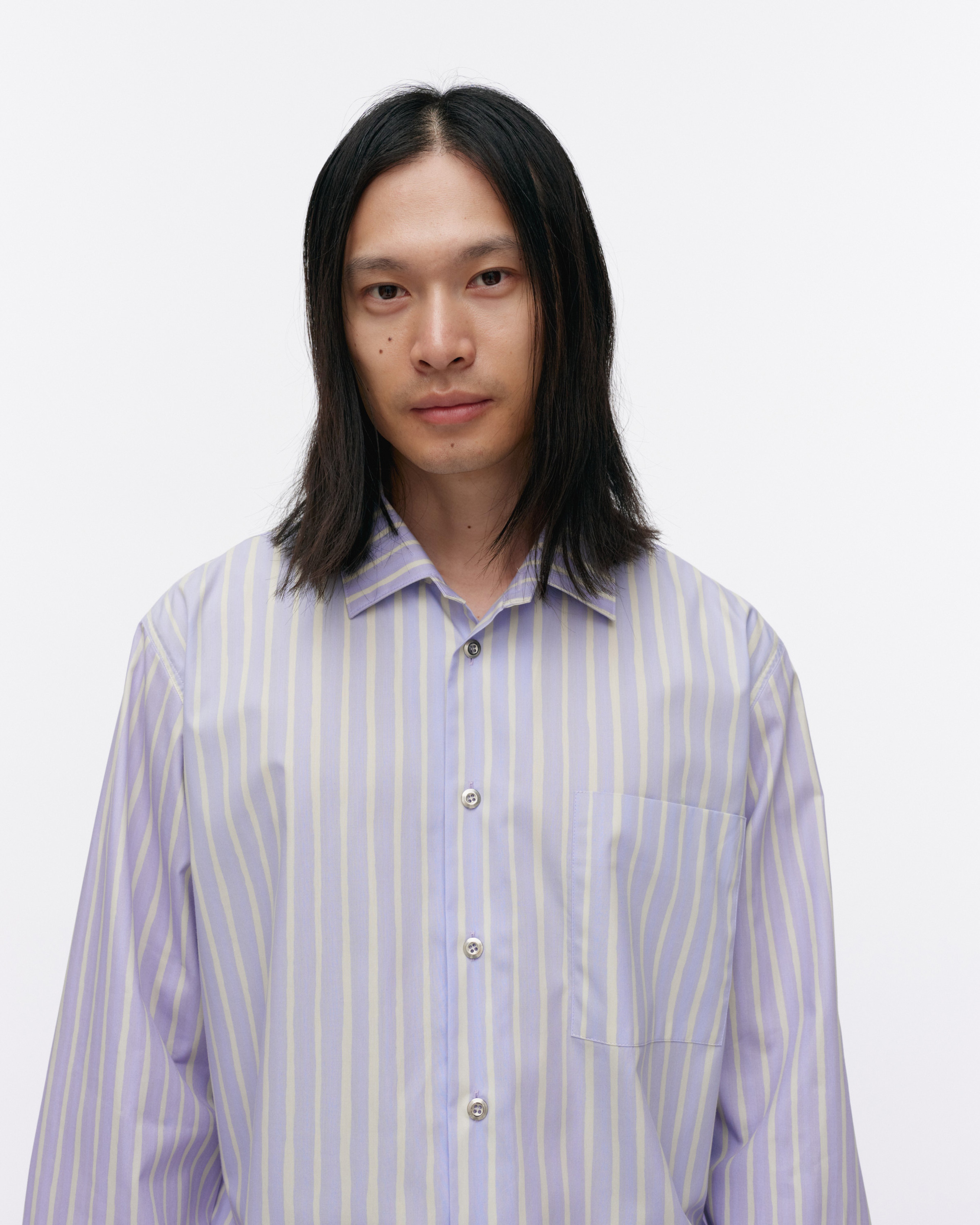 Jokapoika, Kioski cotton shirt, off white, lilac,