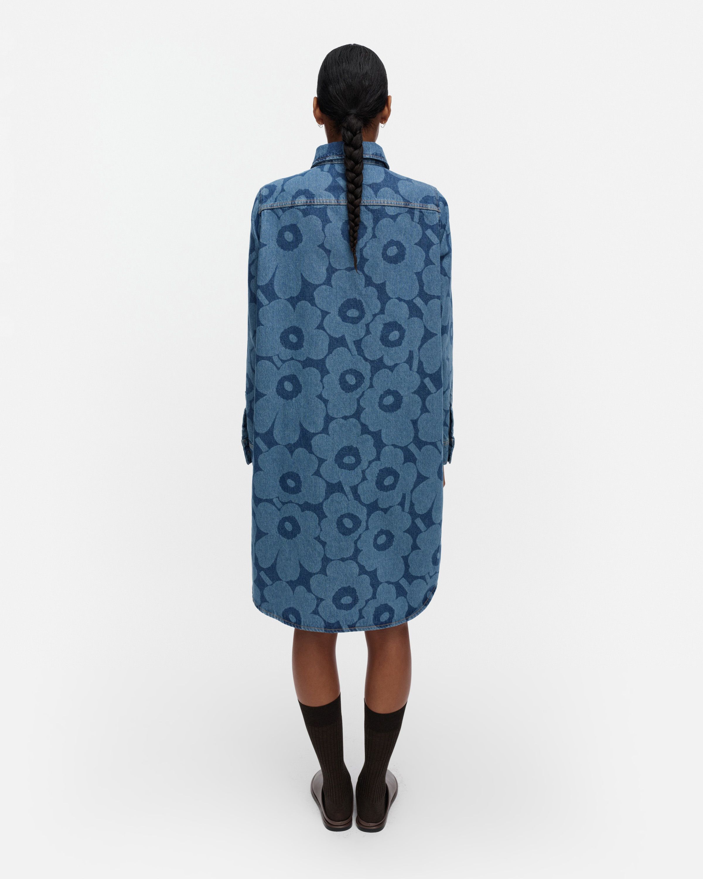 Pisteinen Unikko jersey dress black,dark gray | Marimekko