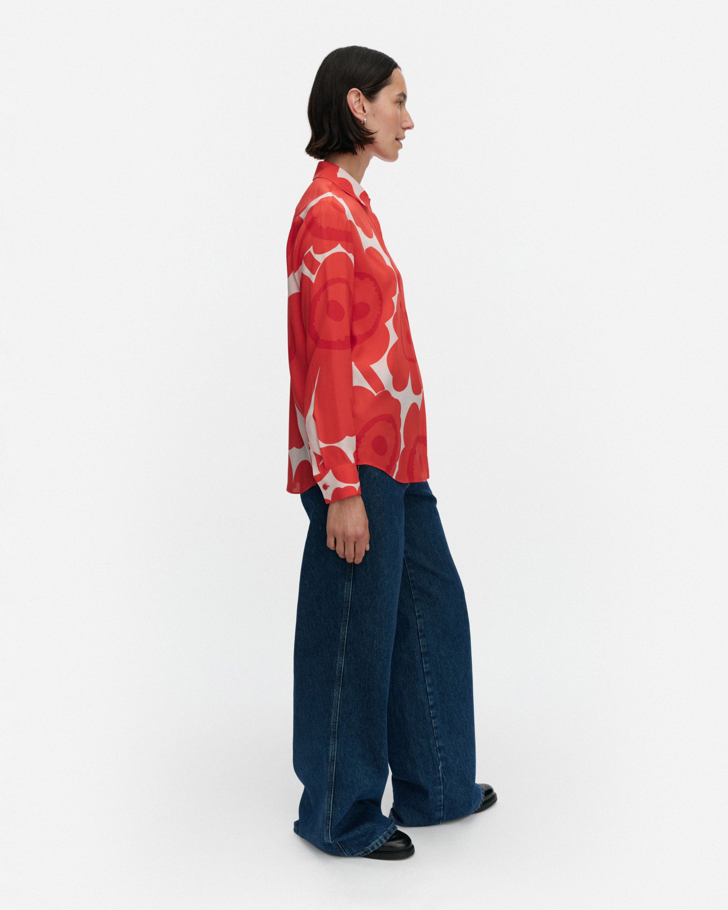 Maija Unikko Silk shirt | Marimekko