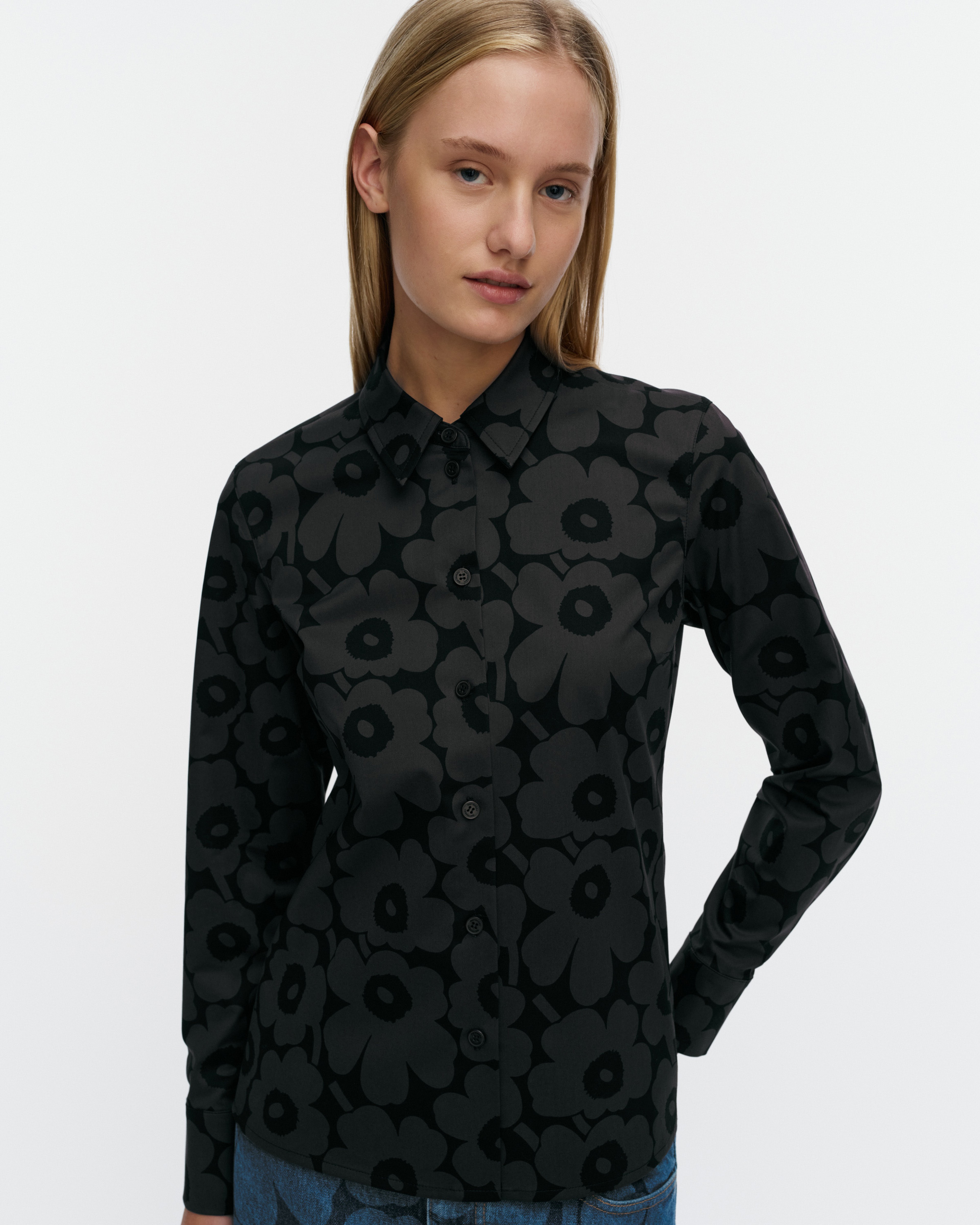 Spontaani Mini Unikko, Shirt, black, dark grey,