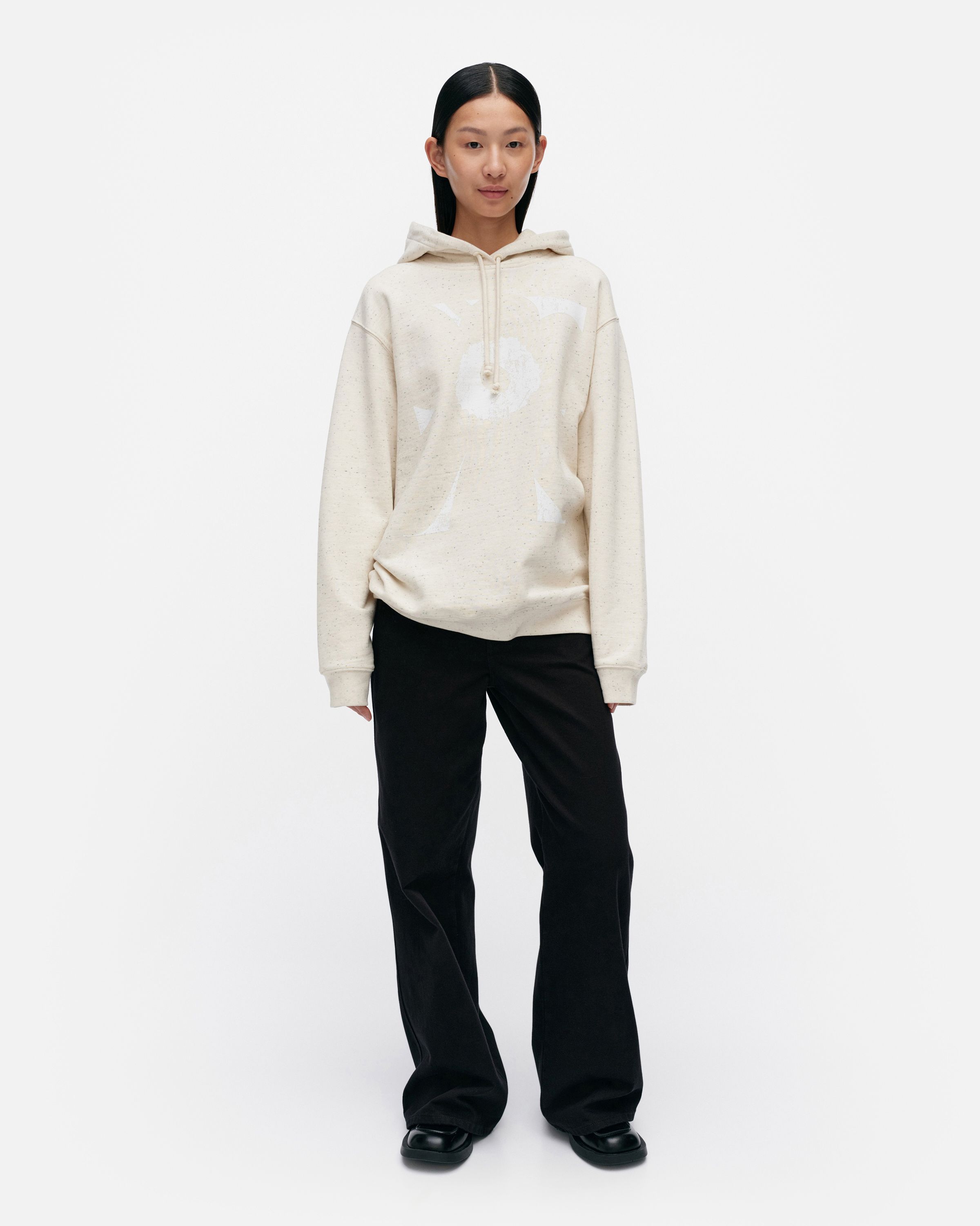 ◆marimekko◆vvar Unikko Placement フーディ Runoja Unikko Placement Kioski hoodie | Marimekko