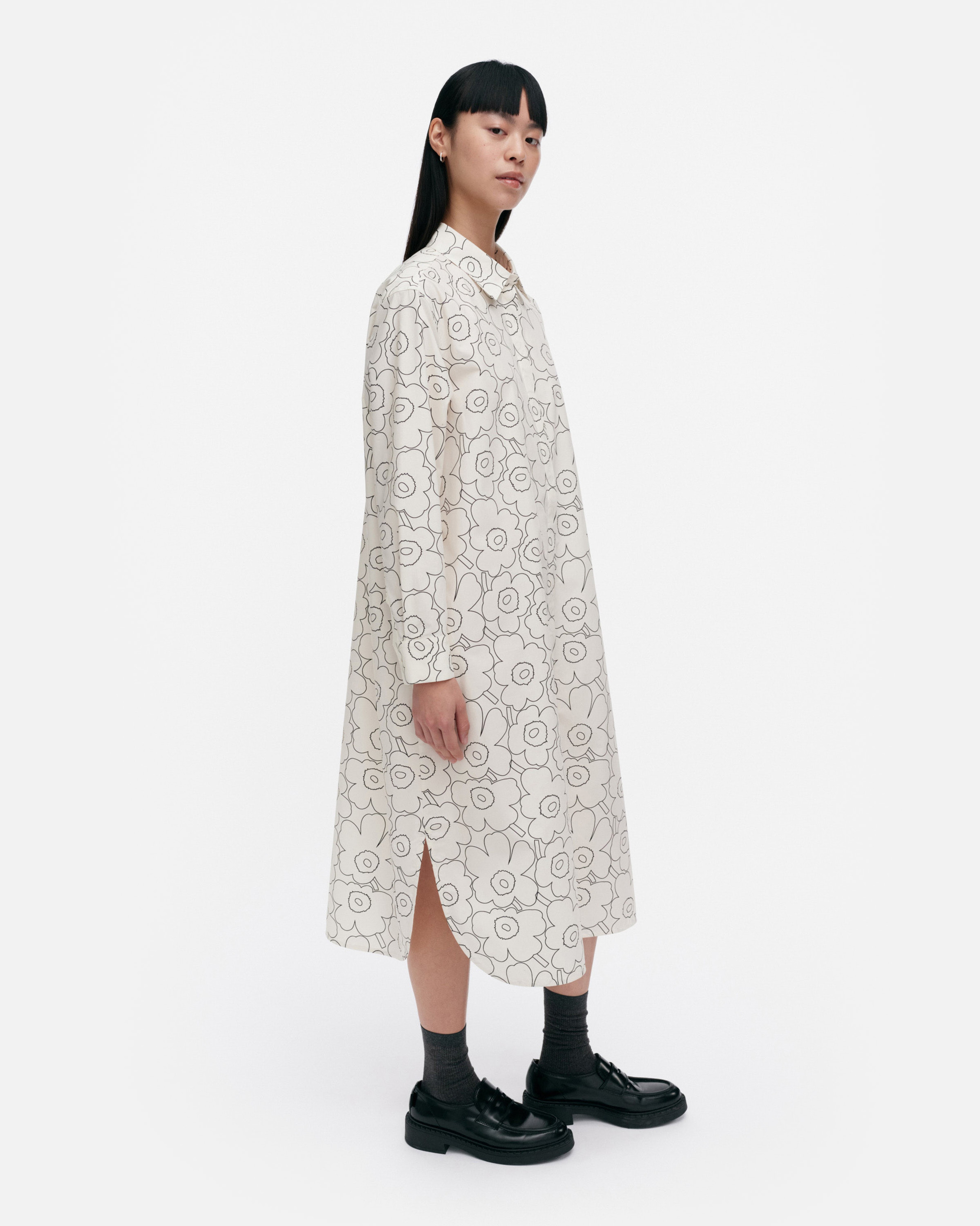 Runoelma Piirto Unikko, Dress, off white, black,