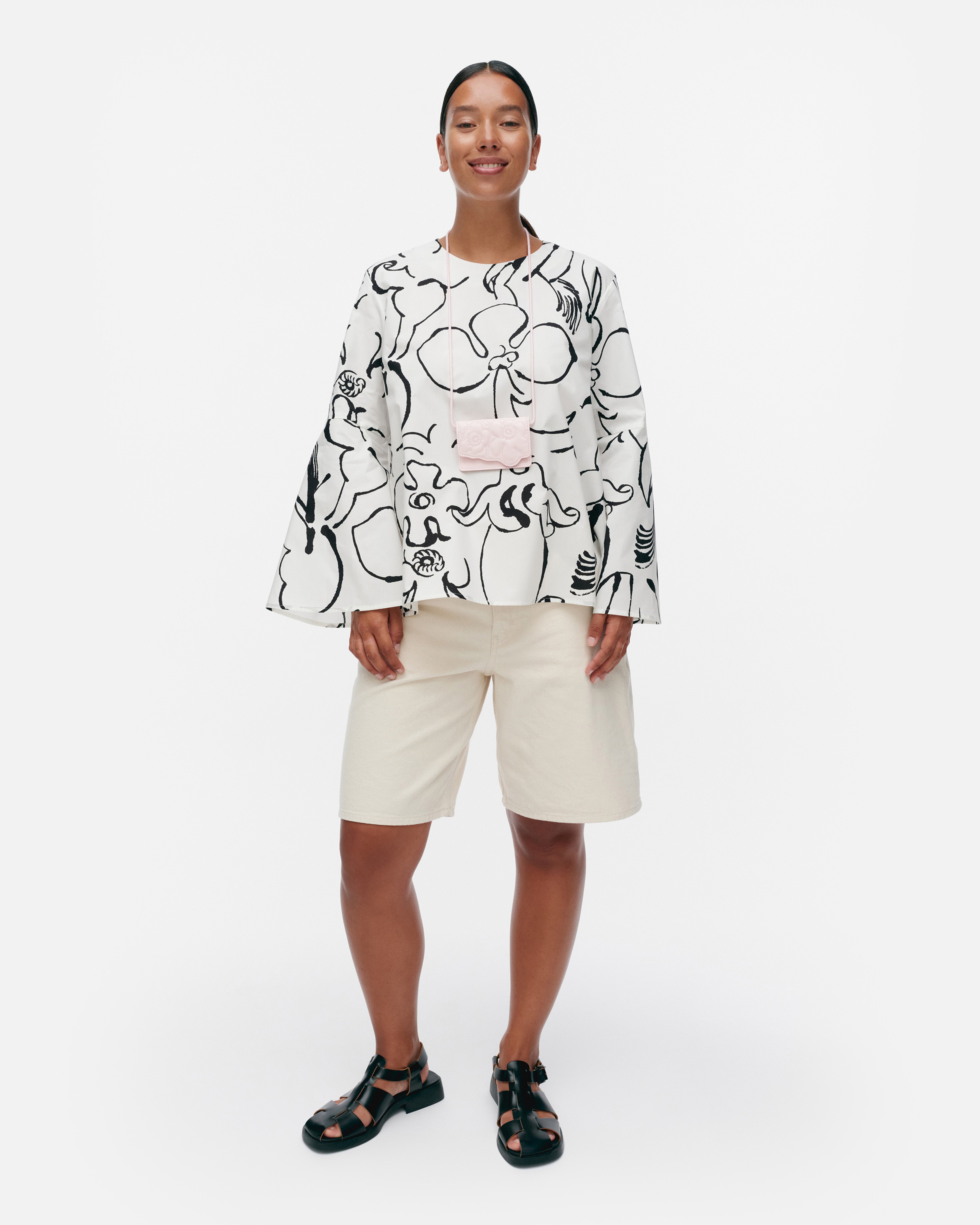 Pelargoni Baluns, Blouse, off white, black,
