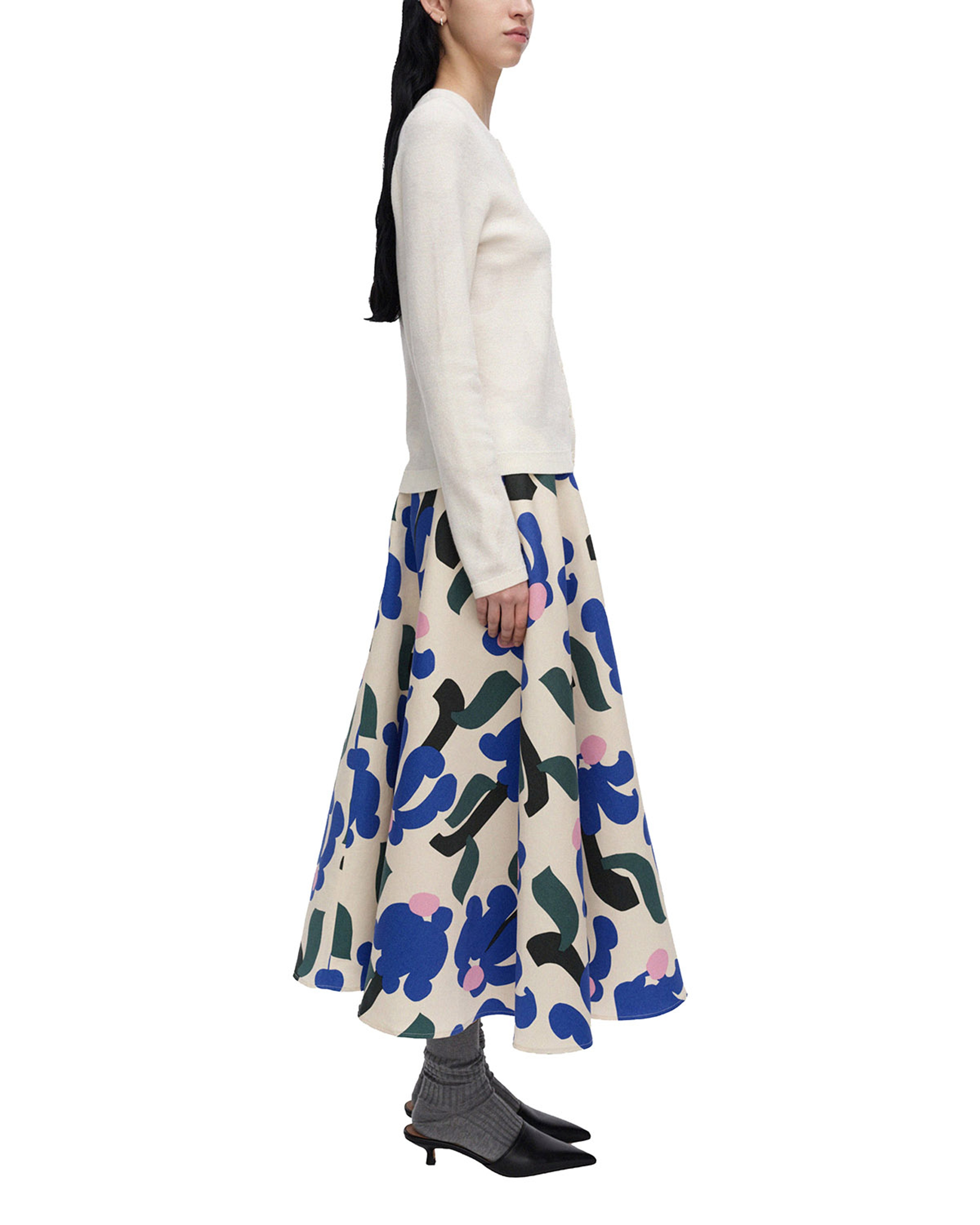 Virittää Kukkahattu, Skirt, beige, green, blue,