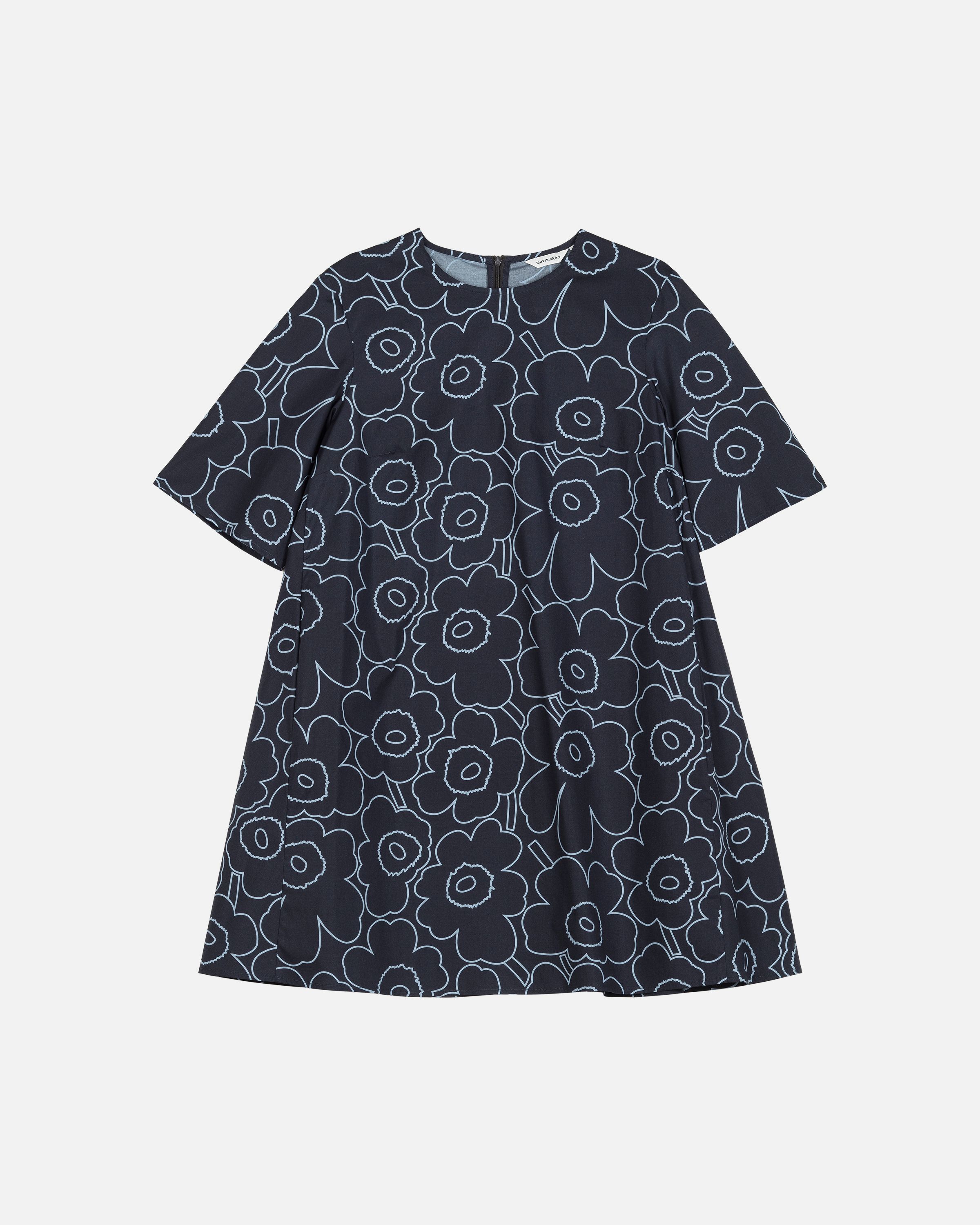 Kukkiva Piirto Unikko Dress dark blue, light blue | Marimekko