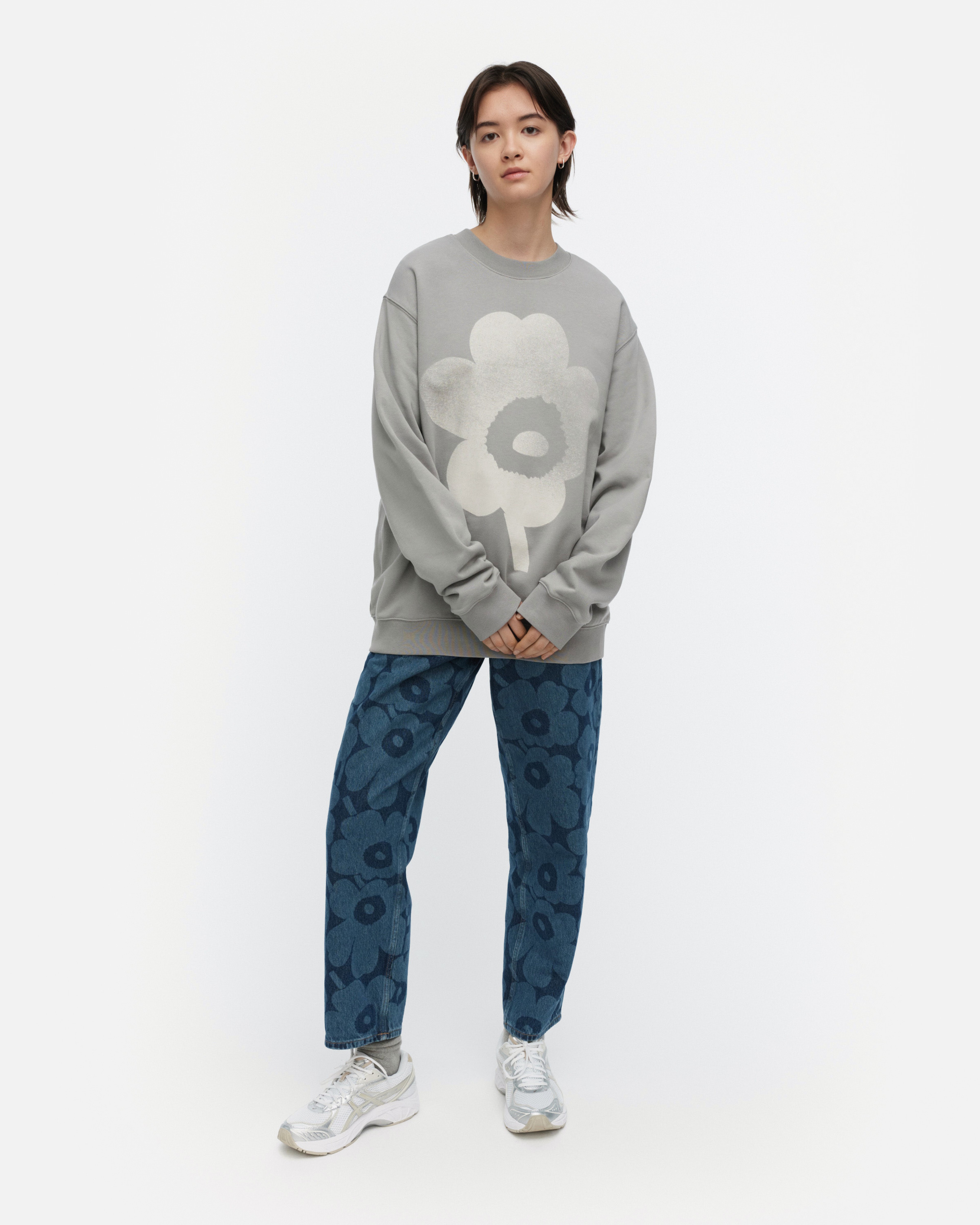 Loisto Unikko Placement, Kioski sweatshirt, grey, off white,