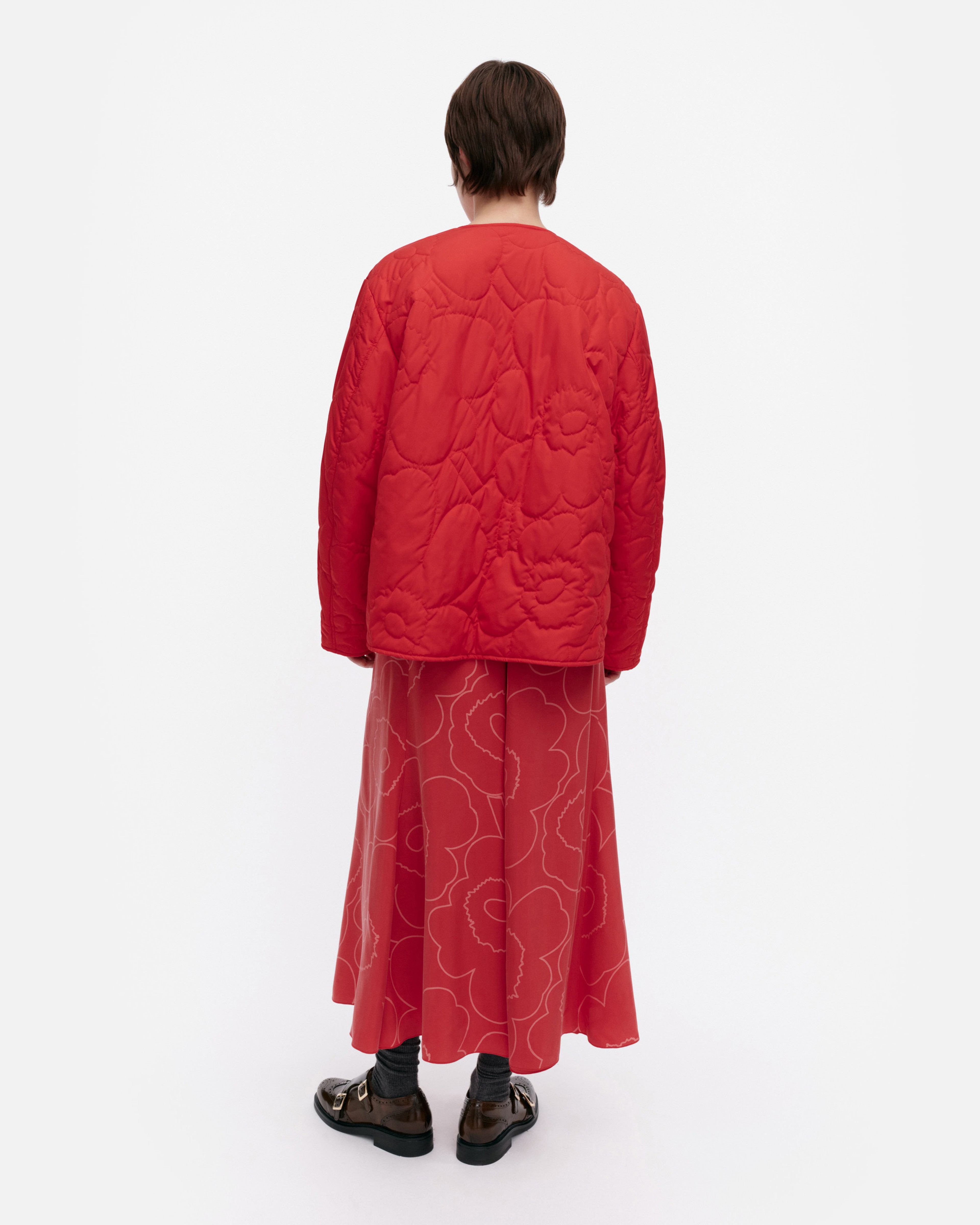 Kapseli Piirto Unikko, Lightweight padded coat, red, red,