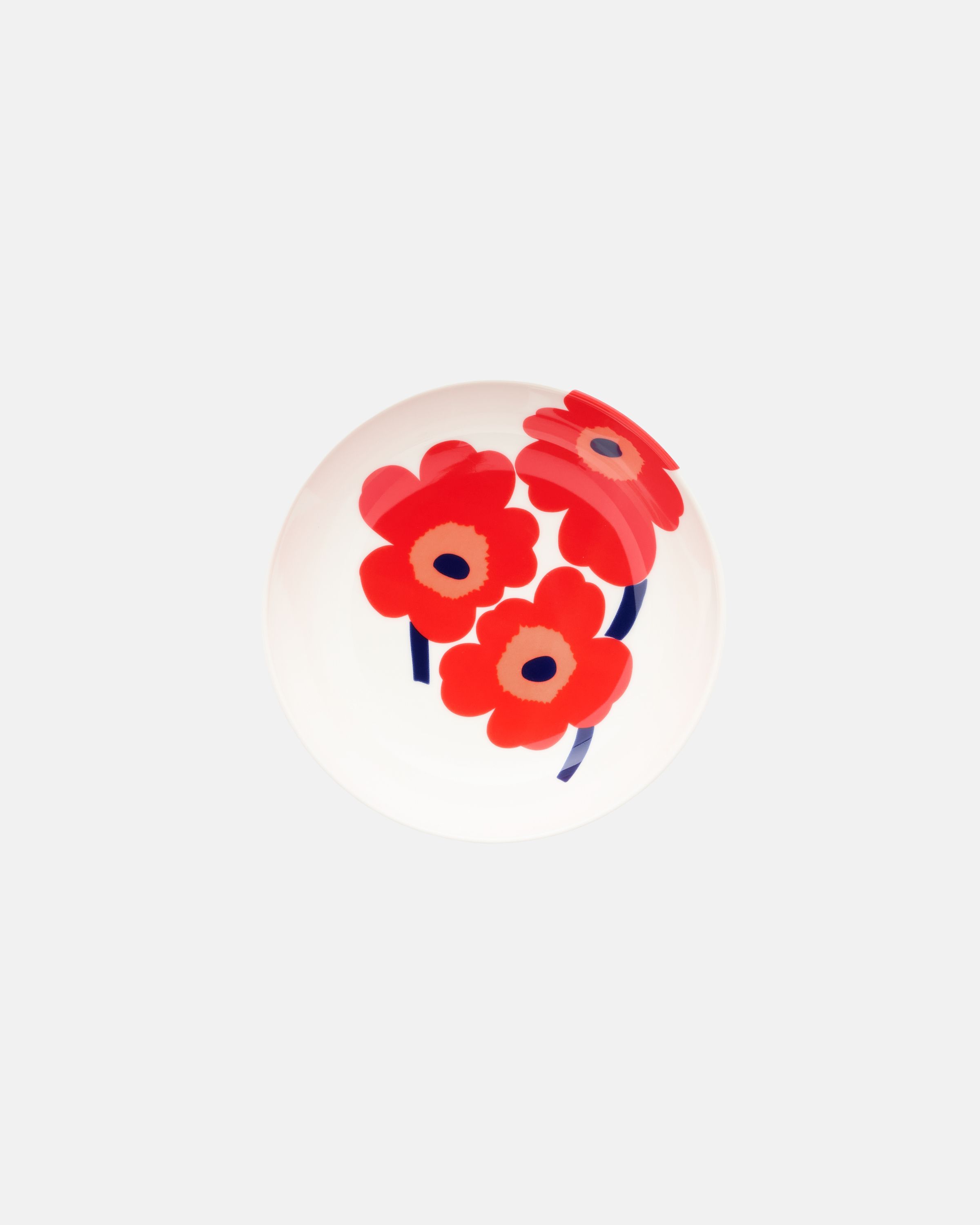 Oiva / Unikko Bowl white, red, blue | Marimekko