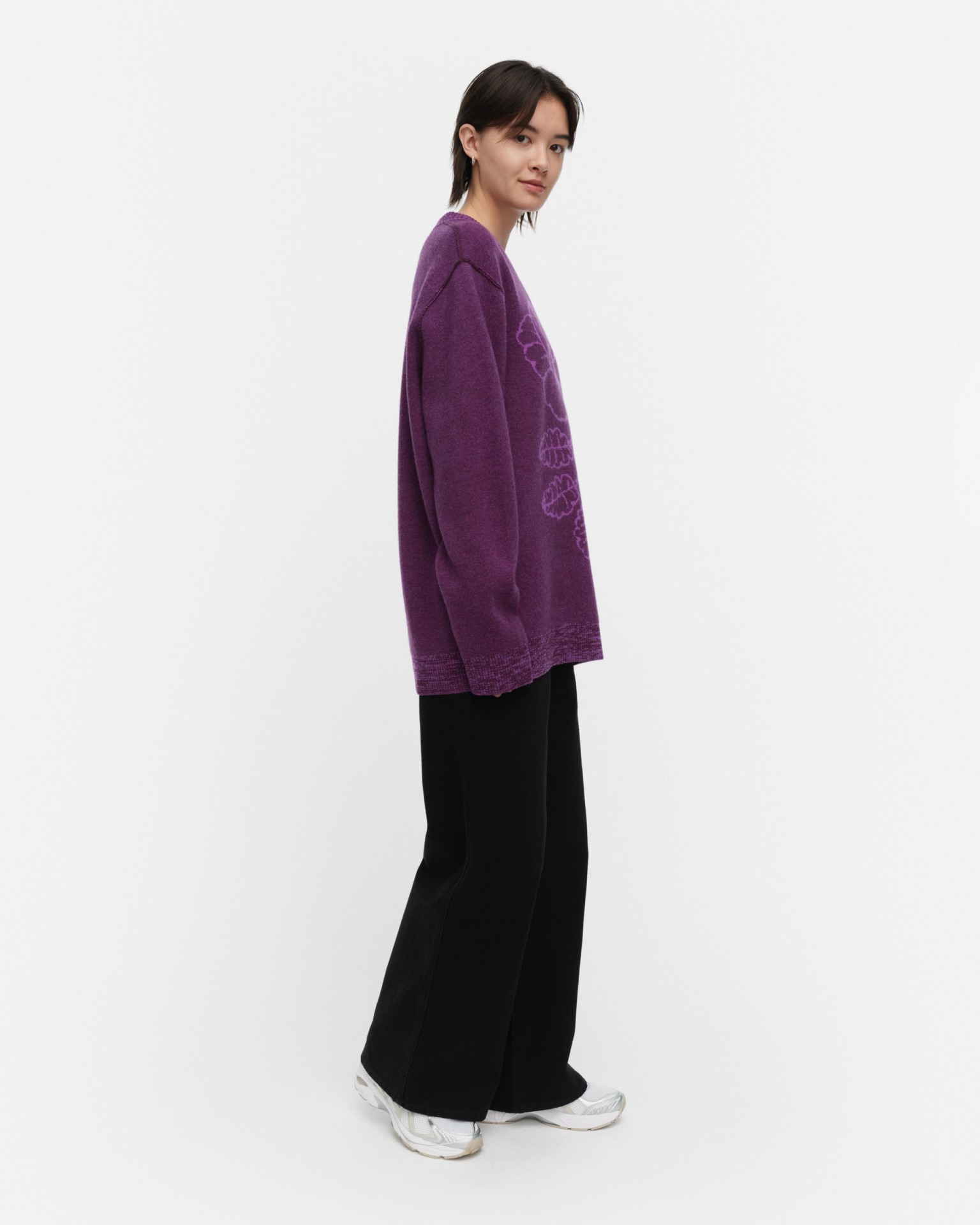 Rws Ruusut Vihkiruusu, Pull en laine tricoté, violet foncé, lilas,