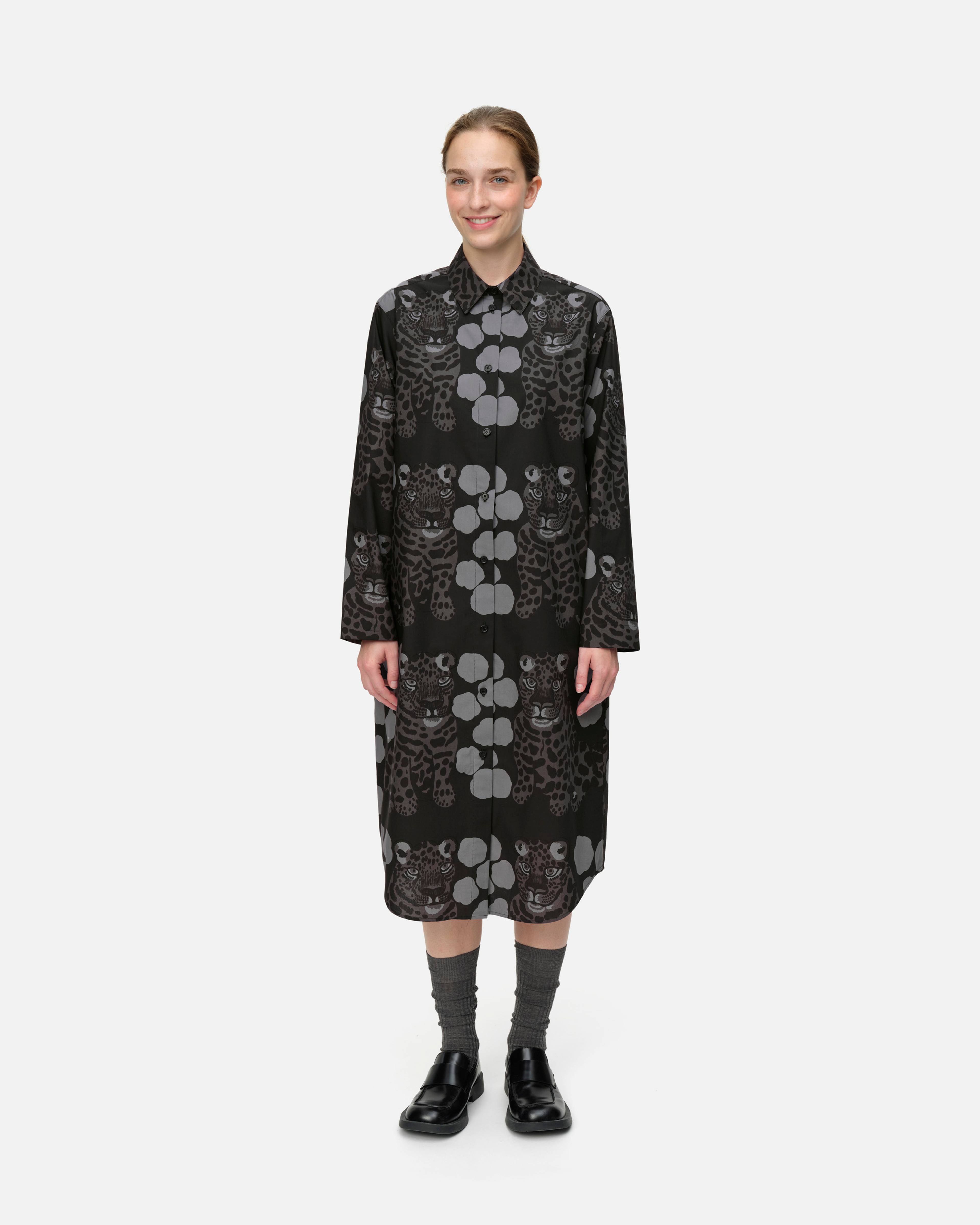 Viivain Kaksoset Puuvillapopliinimekko