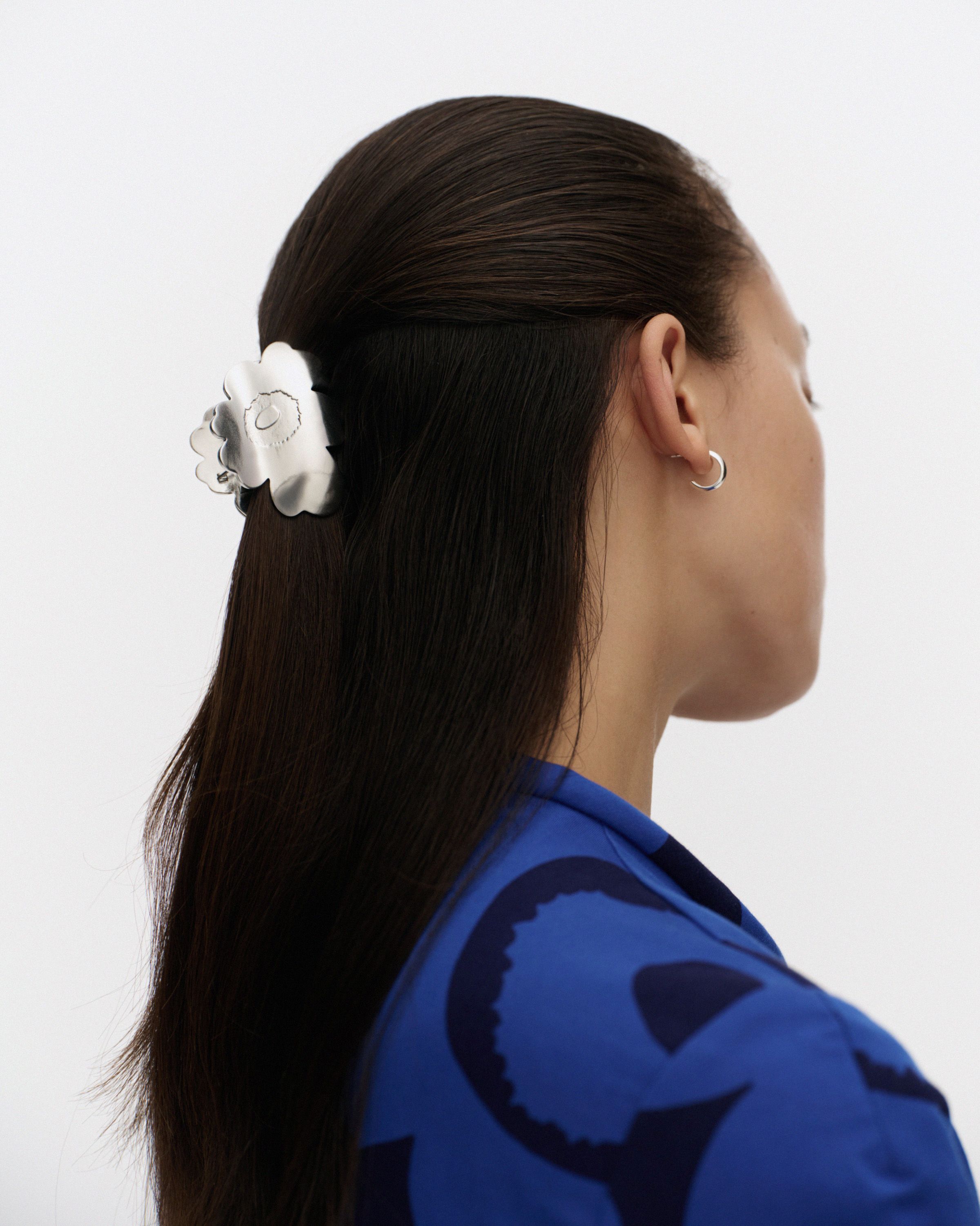 Unikko metal Hair clip silver | Marimekko