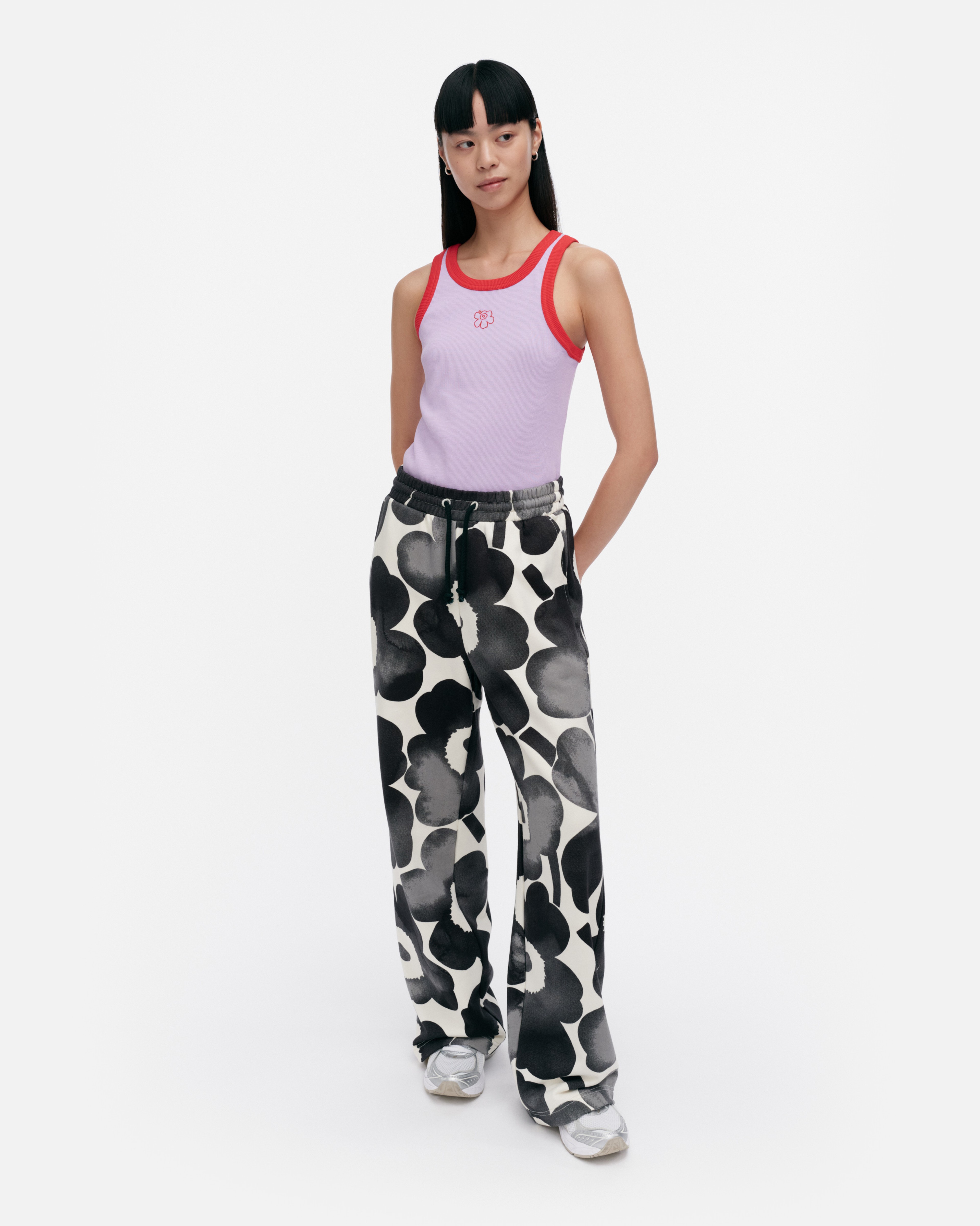 Varret Akvarelli Unikko, Kioski trousers, off white, grey, black,