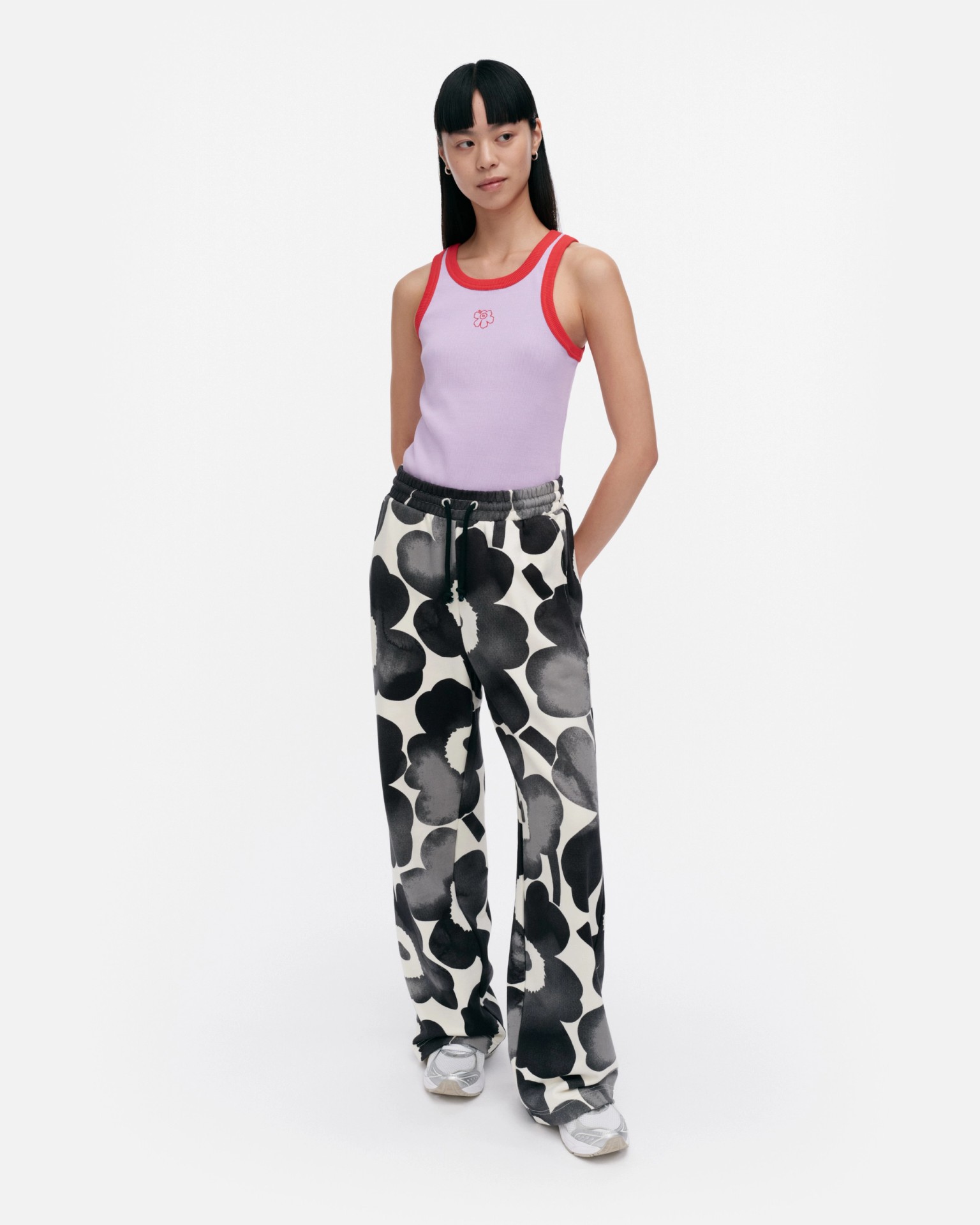 Varret Akvarelli Unikko, Kioski trousers, off white, grey, black,