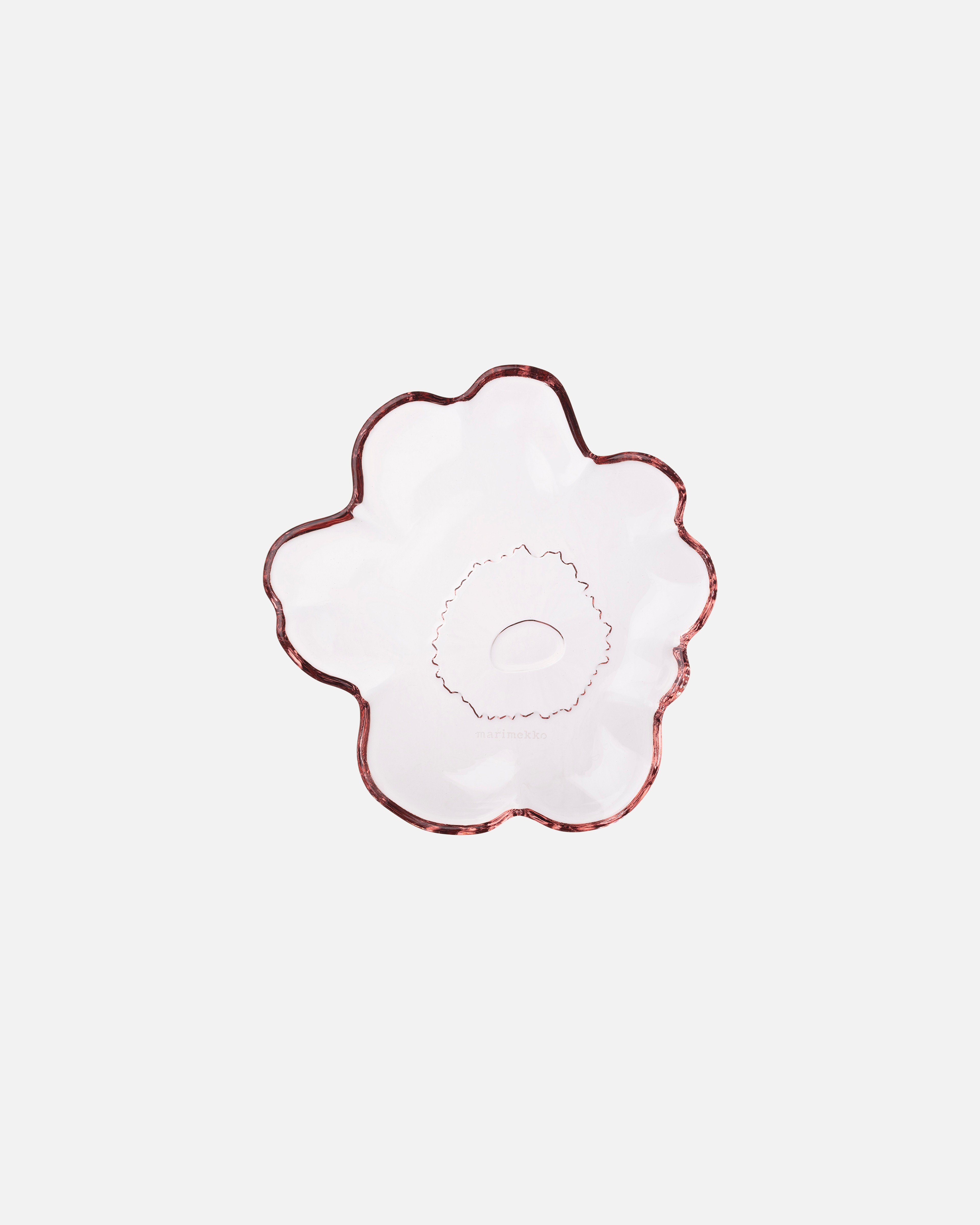 Unikko, Glass plate 13 cm, pink,