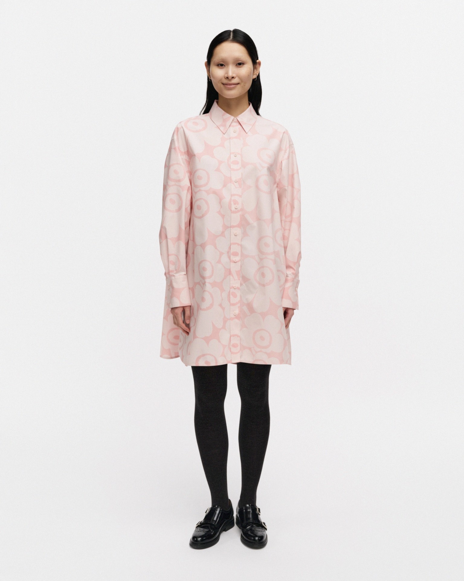 Kuvitelma Unikko, Cotton shirt dress, light pink, light pink,
